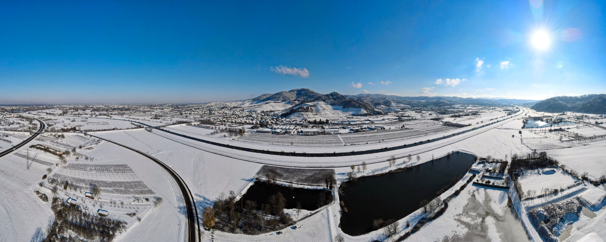 Winter - Panorama über Ortenberg