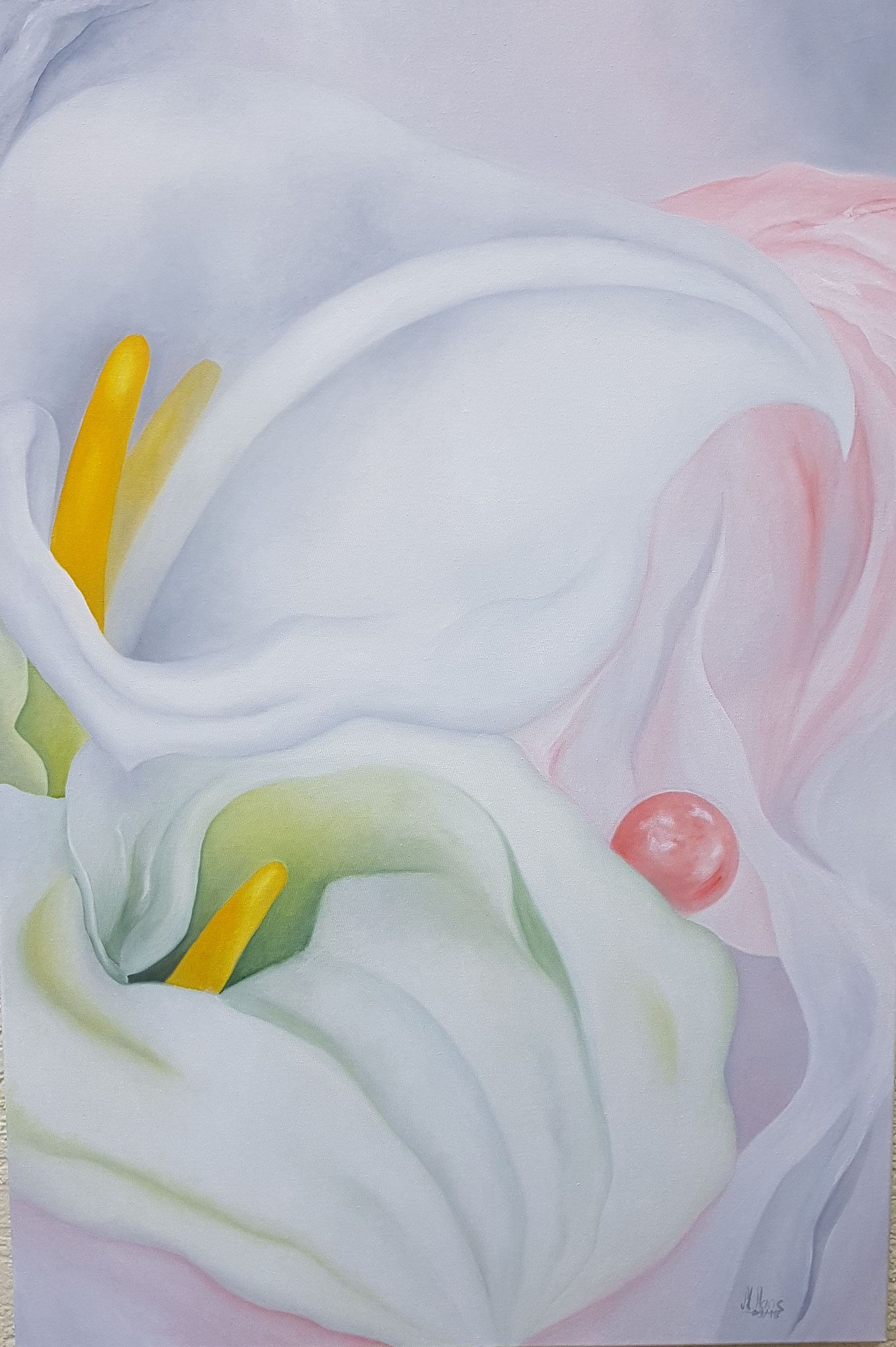 Weiße-Calla-120x80cm-Oelfarbe-auf-Leinwand