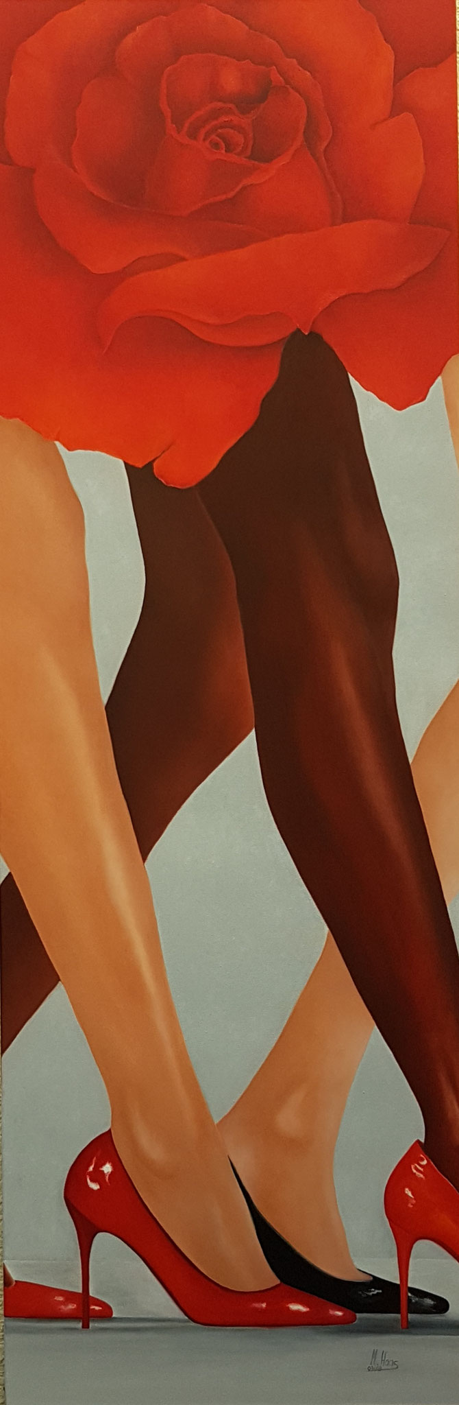 Catwalk3- 180x60cm-Oelfarbe-auf Leinwand