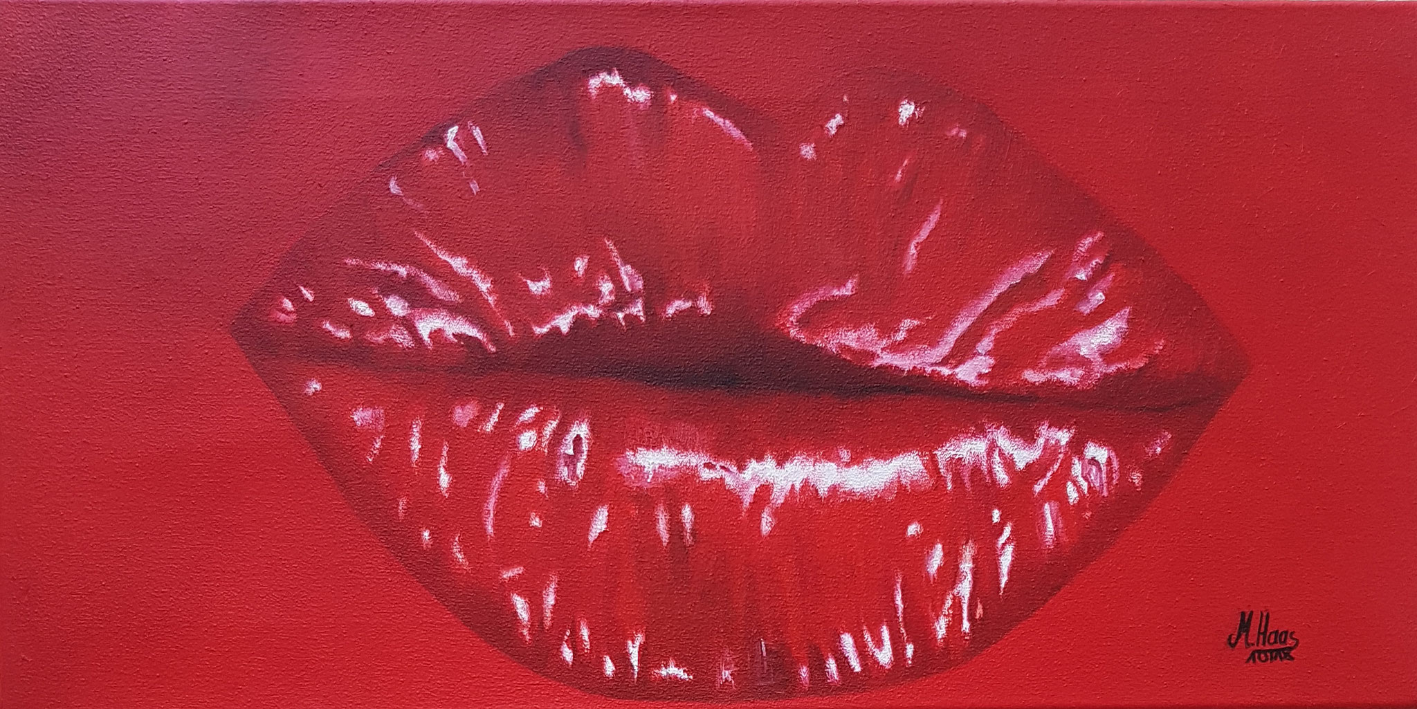 Rote Lippen-30x60cm