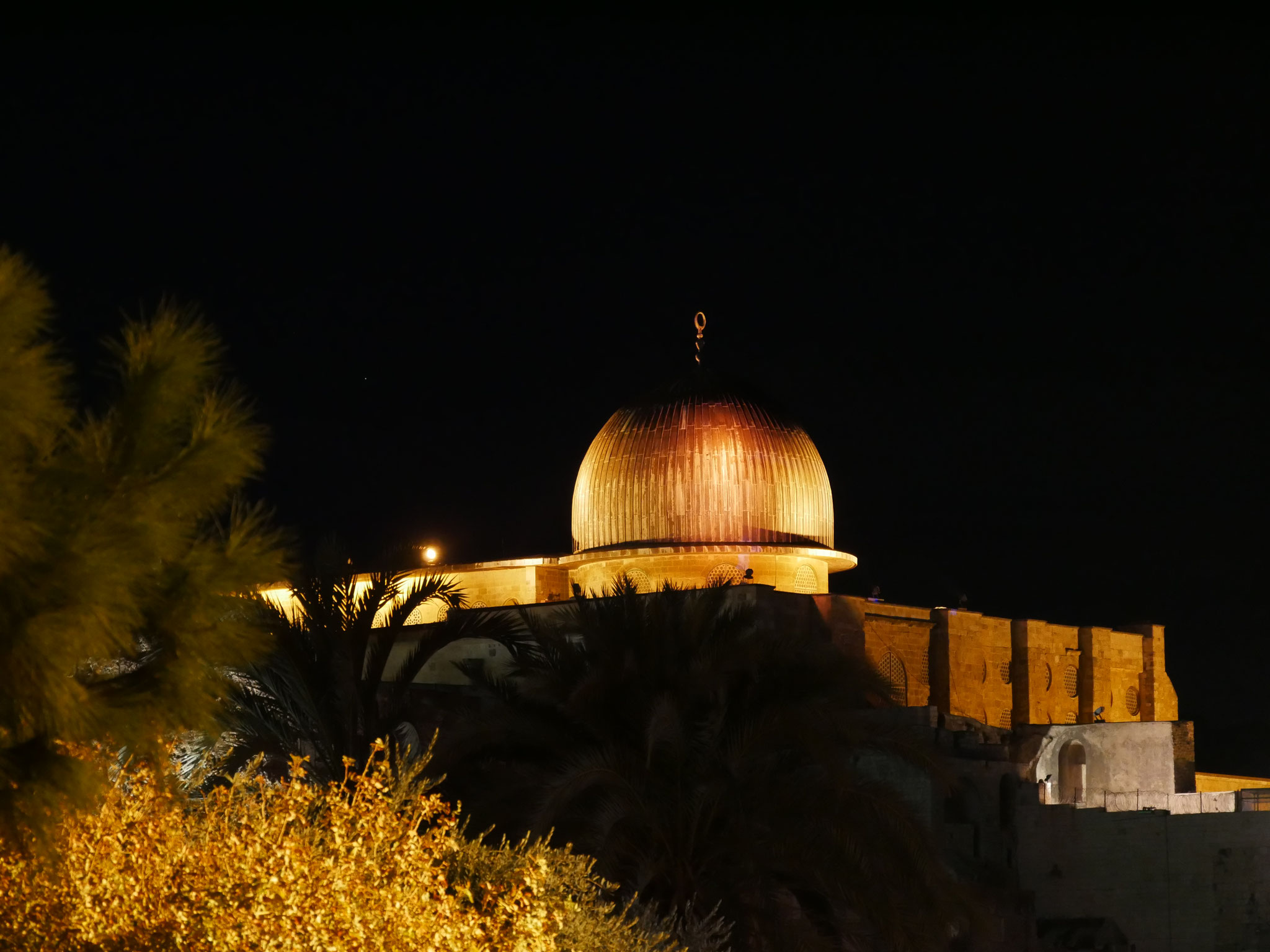 Al-Aksa-Moschee bei Nacht