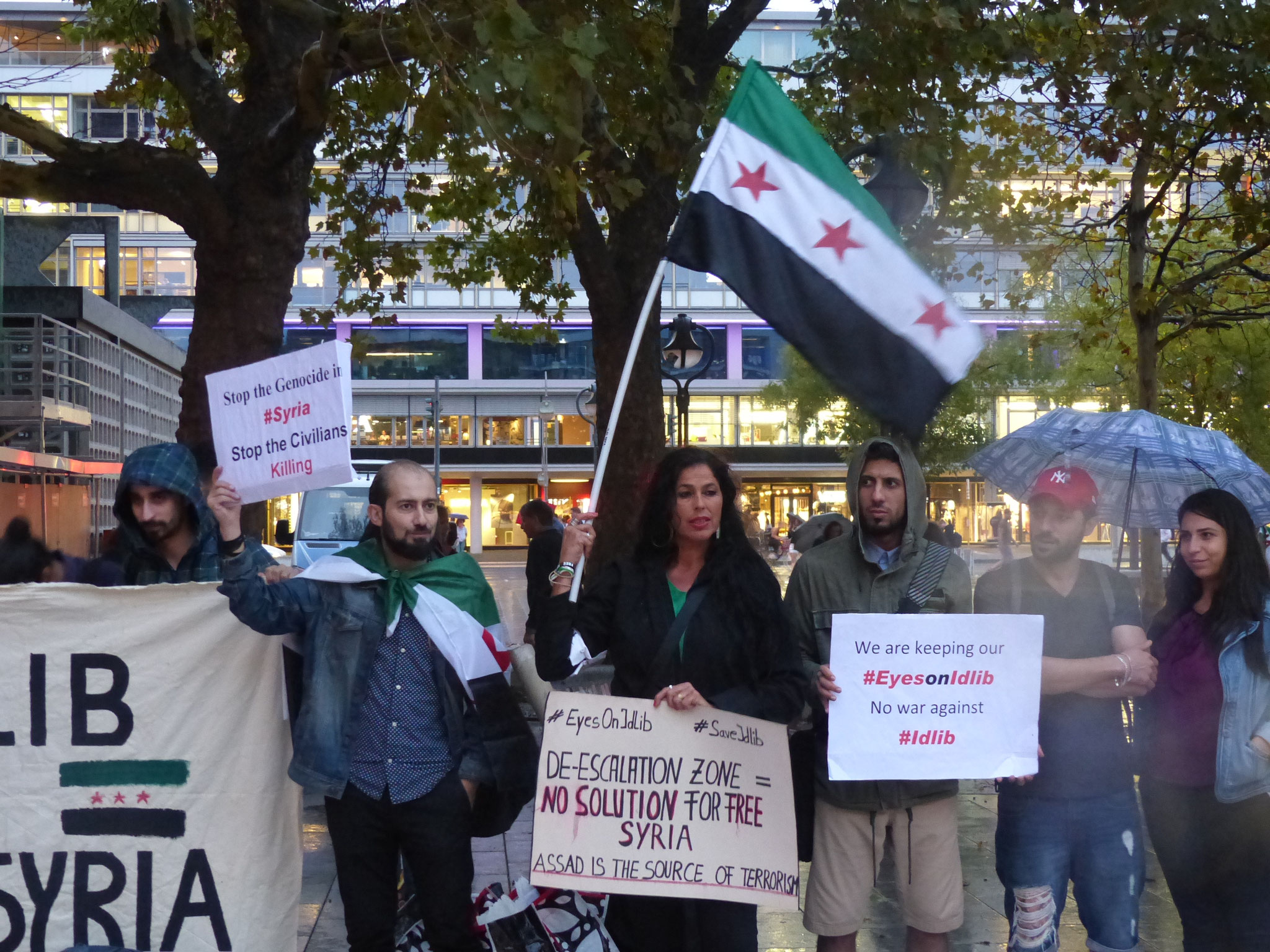 #EyesOnIdlib: Mahnwache am Weltfriedenstag der UN am 21. September 2018 in Berlin - Photo: Jens-Martin Rode