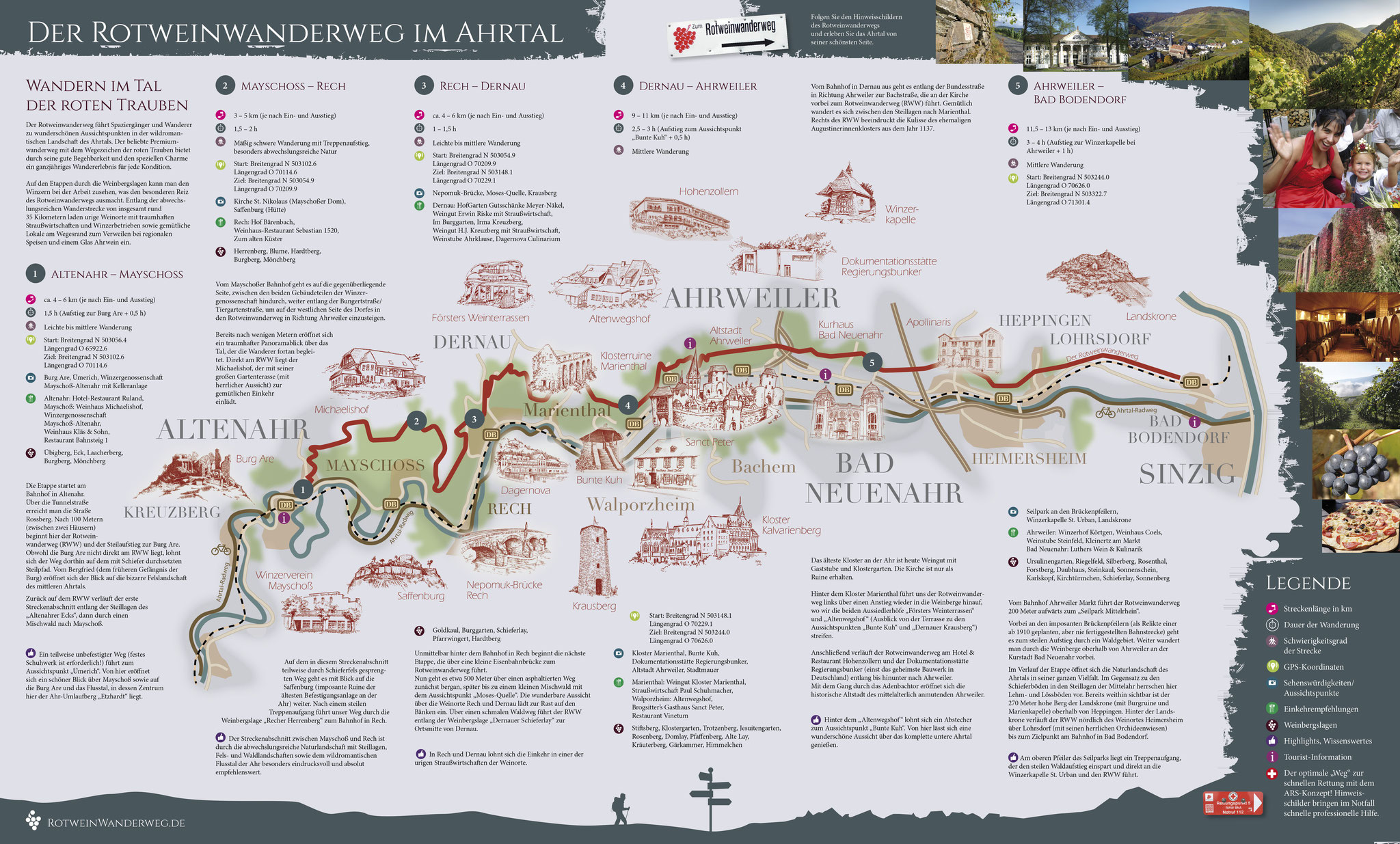 Rotweinwanderweg Karte | Karte