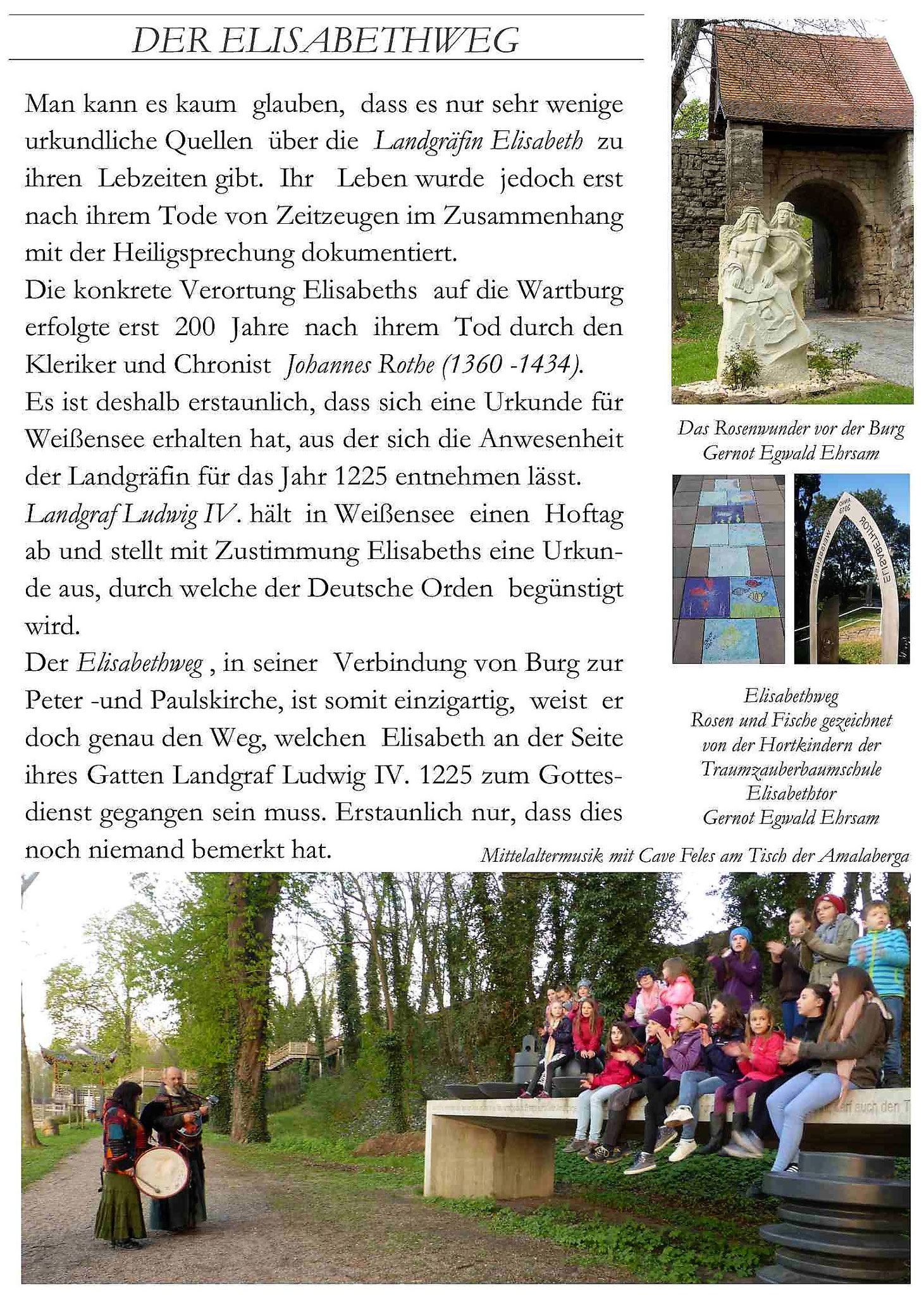 Elisabethweg in Weißensee Text und Bilder