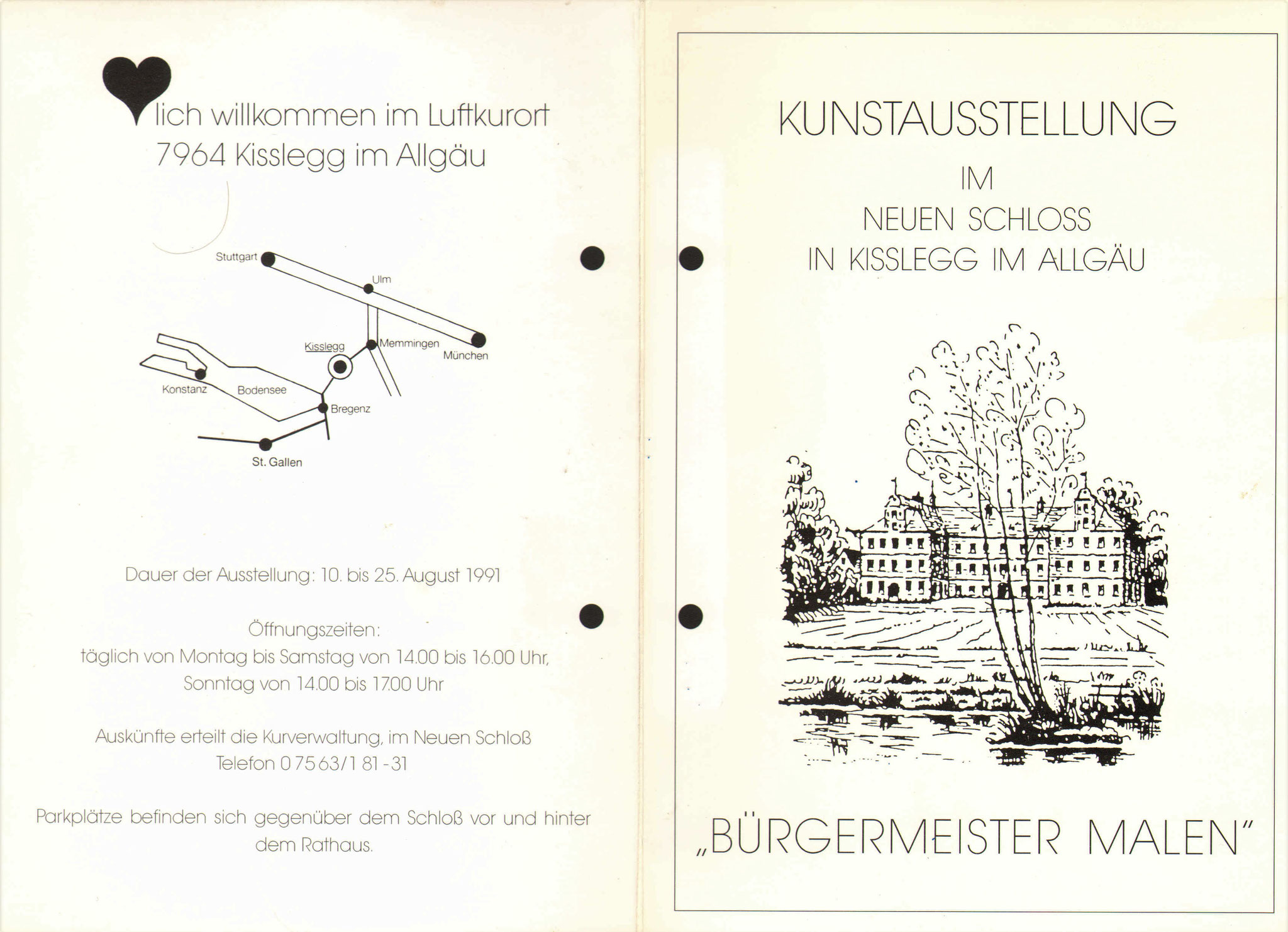 Einladung zur Kunstausstellung Bürgermeister malen 