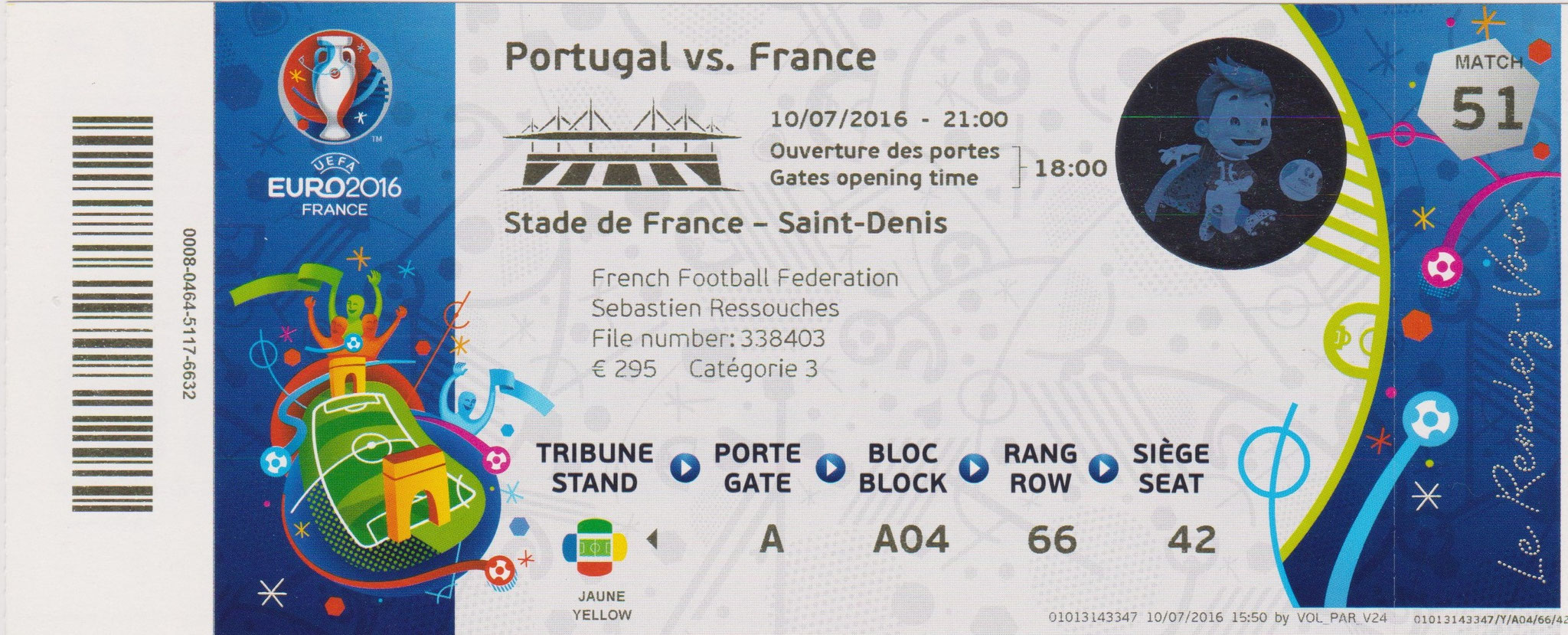 Euro 2016 : France - Portugal (Finale)