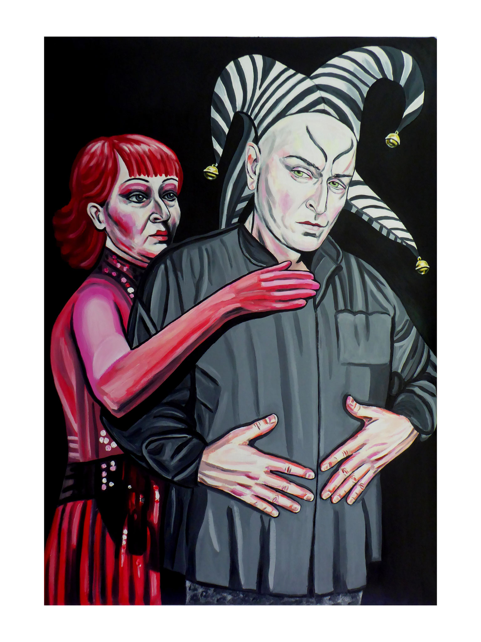 "Mephisto and Anita Berber", oil on canvas 2022  © Christian Benz 