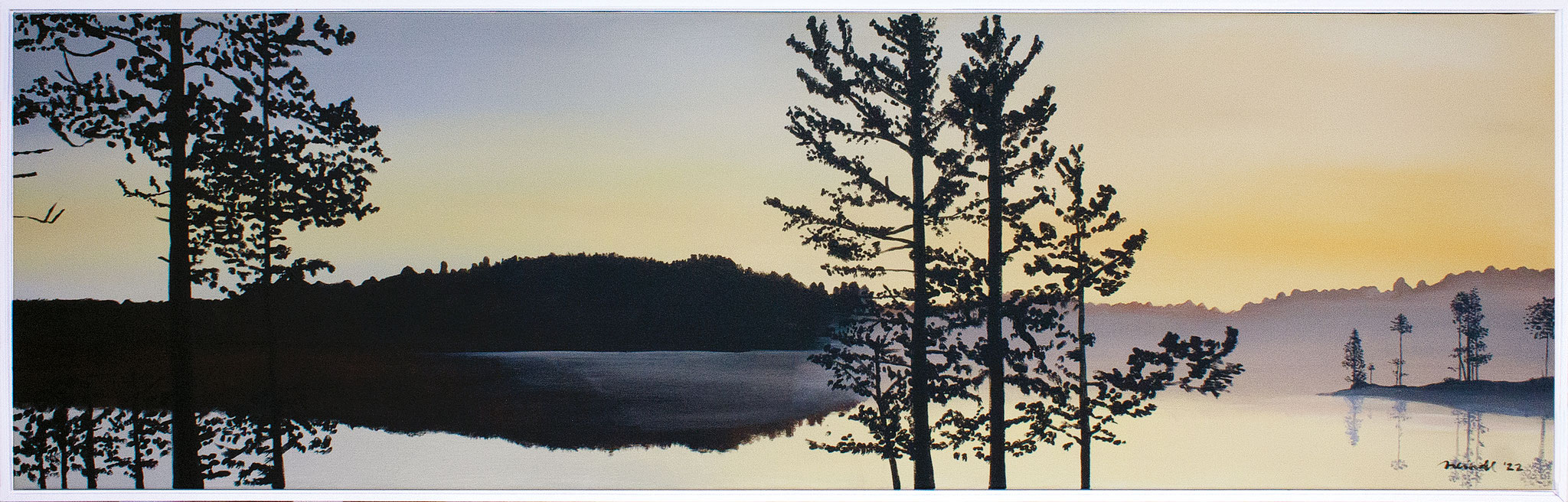›Salajärvi III‹, Acryl auf Leinwand, 200 x 60 cm, 2022