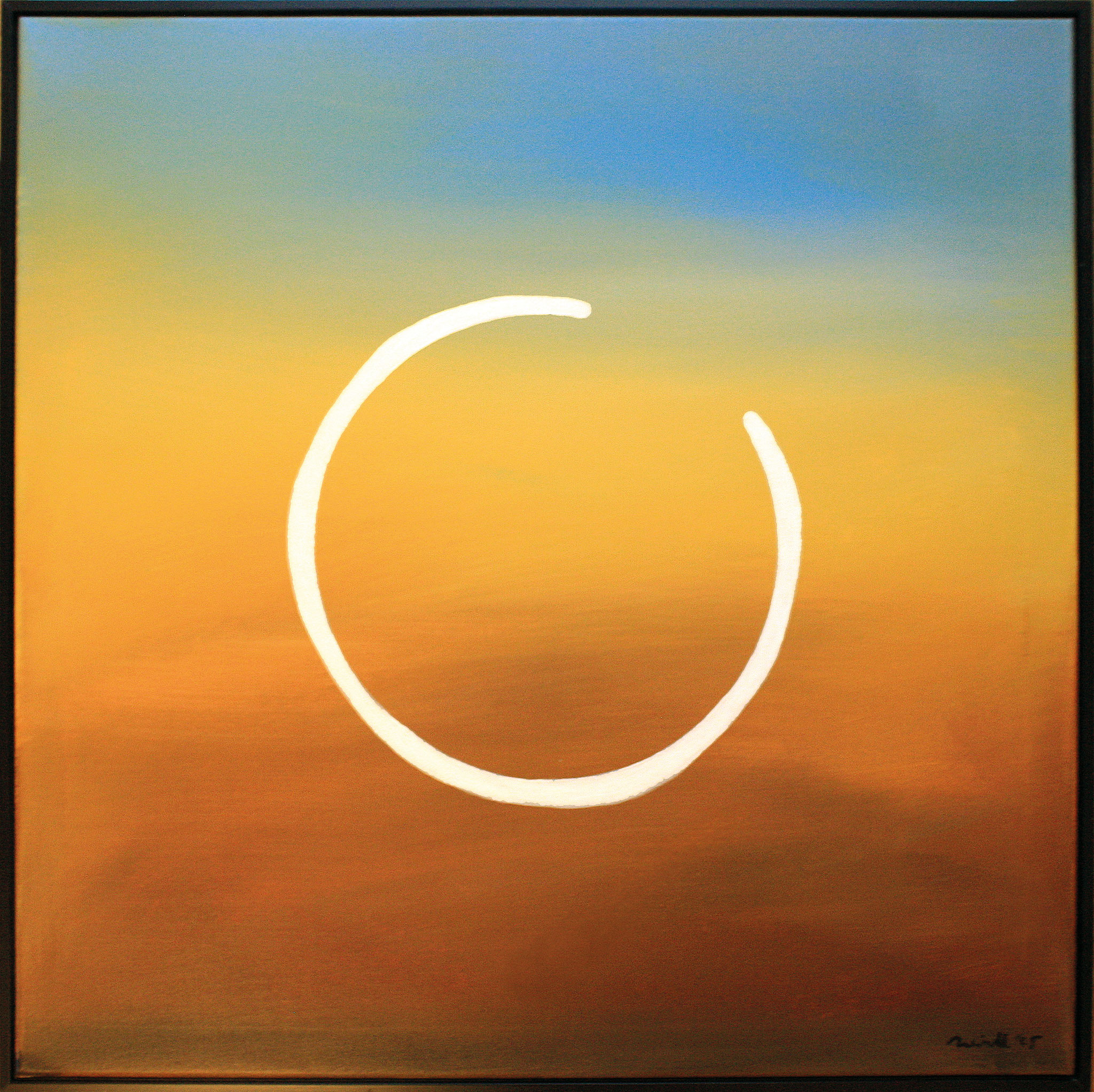Fragiler Ring, 80 x 80 cm, Acryl auf Leinwand, 2025