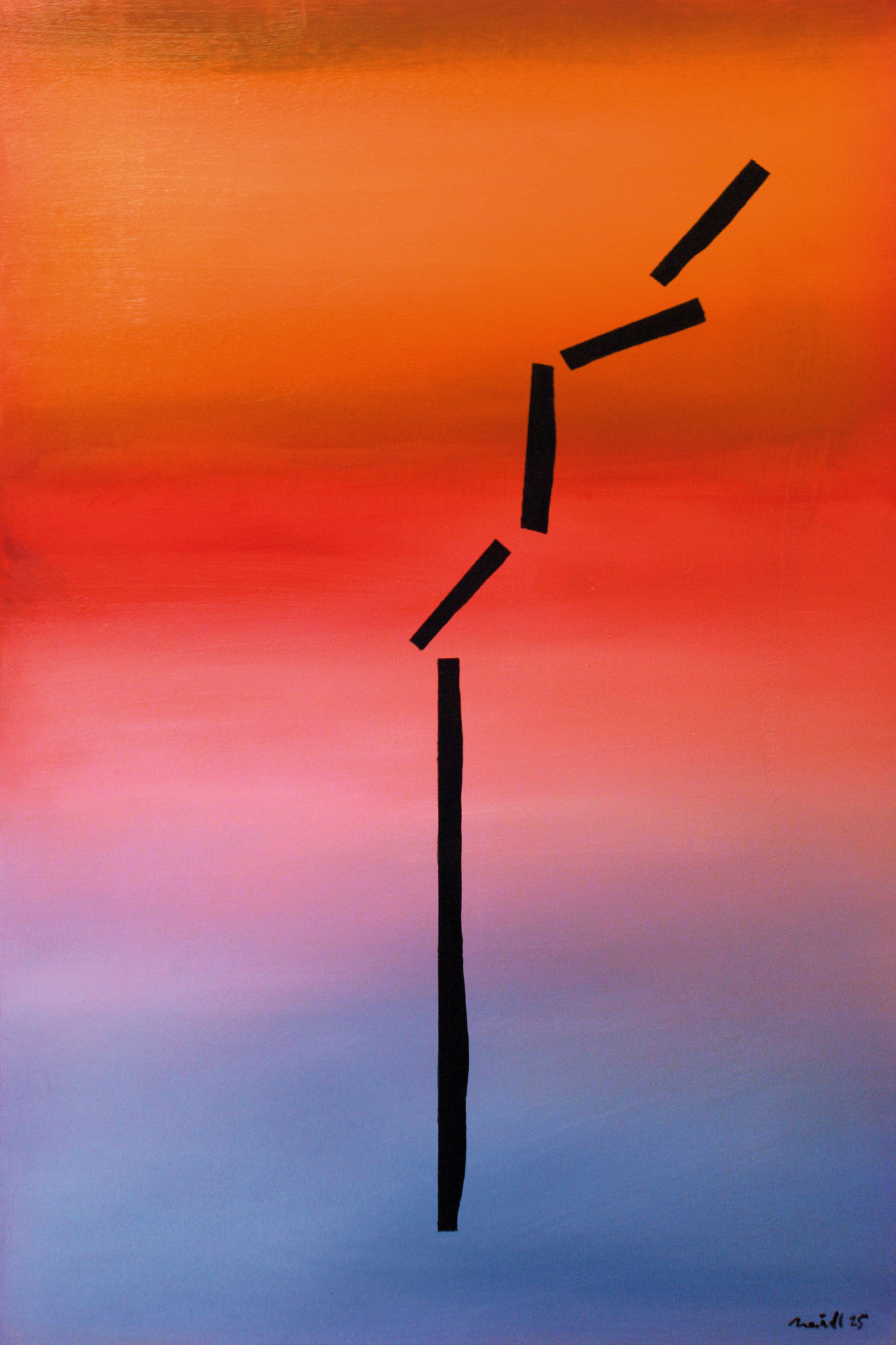 Broken invers, 80 x 120 cm, Acryl auf Leinwand, 2025