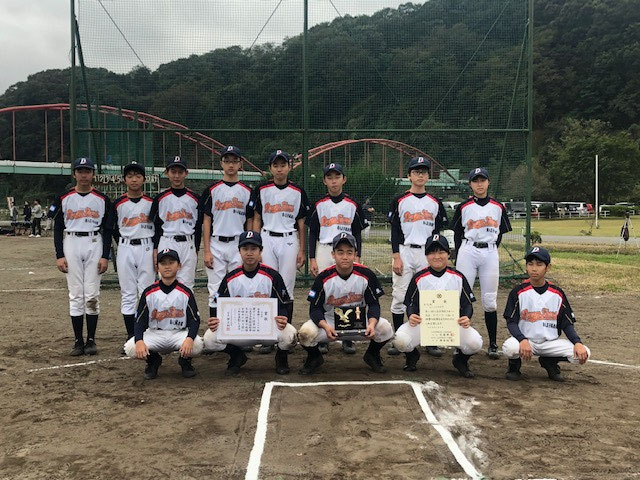 第44回 八王子市少年軟式野球 秋季大会 準優勝　南八王子俱楽部　令和元年11月3日
