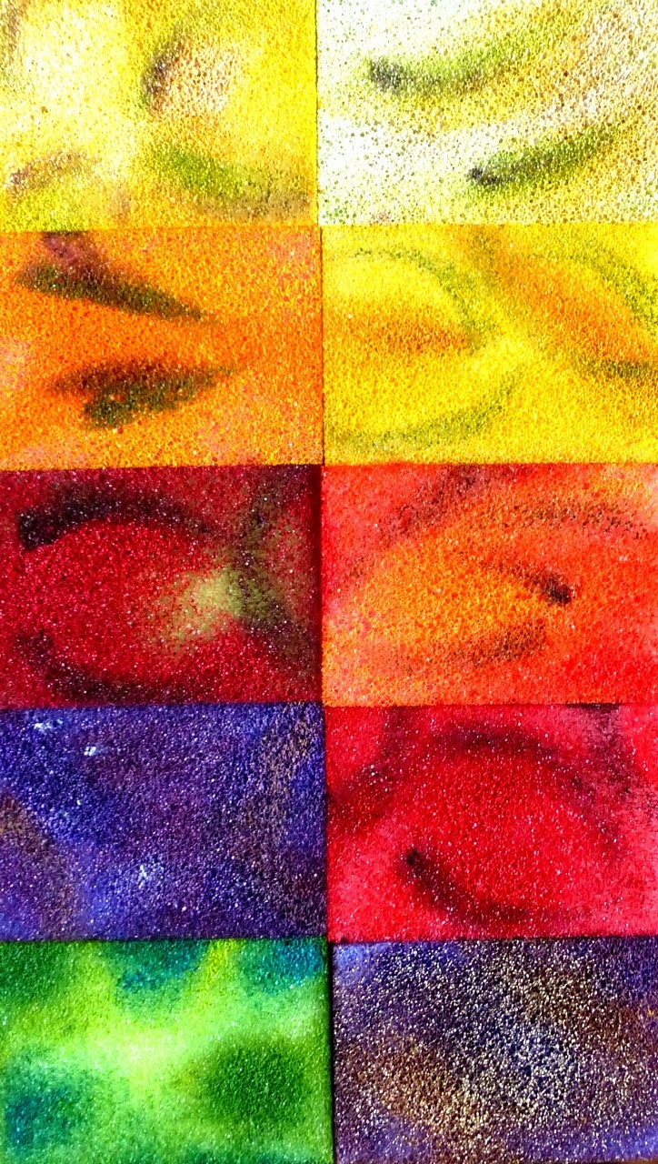 Acryl auf Sponges / Casanirahmen, 30x20 cm