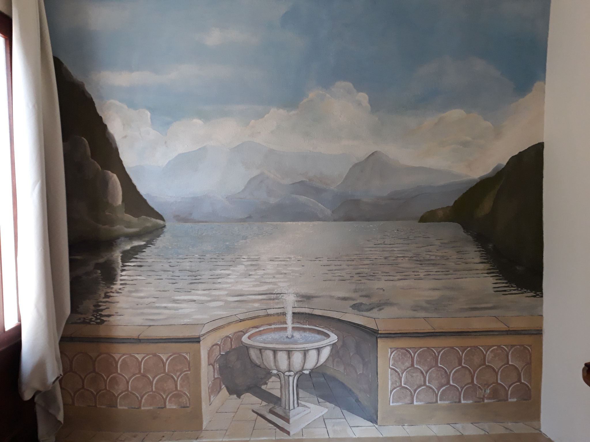 Wandgemälde, ca. 3x2.8 m, Ferienwohnung am Lago Maggiore (der fehlende Seeblick ;-) )