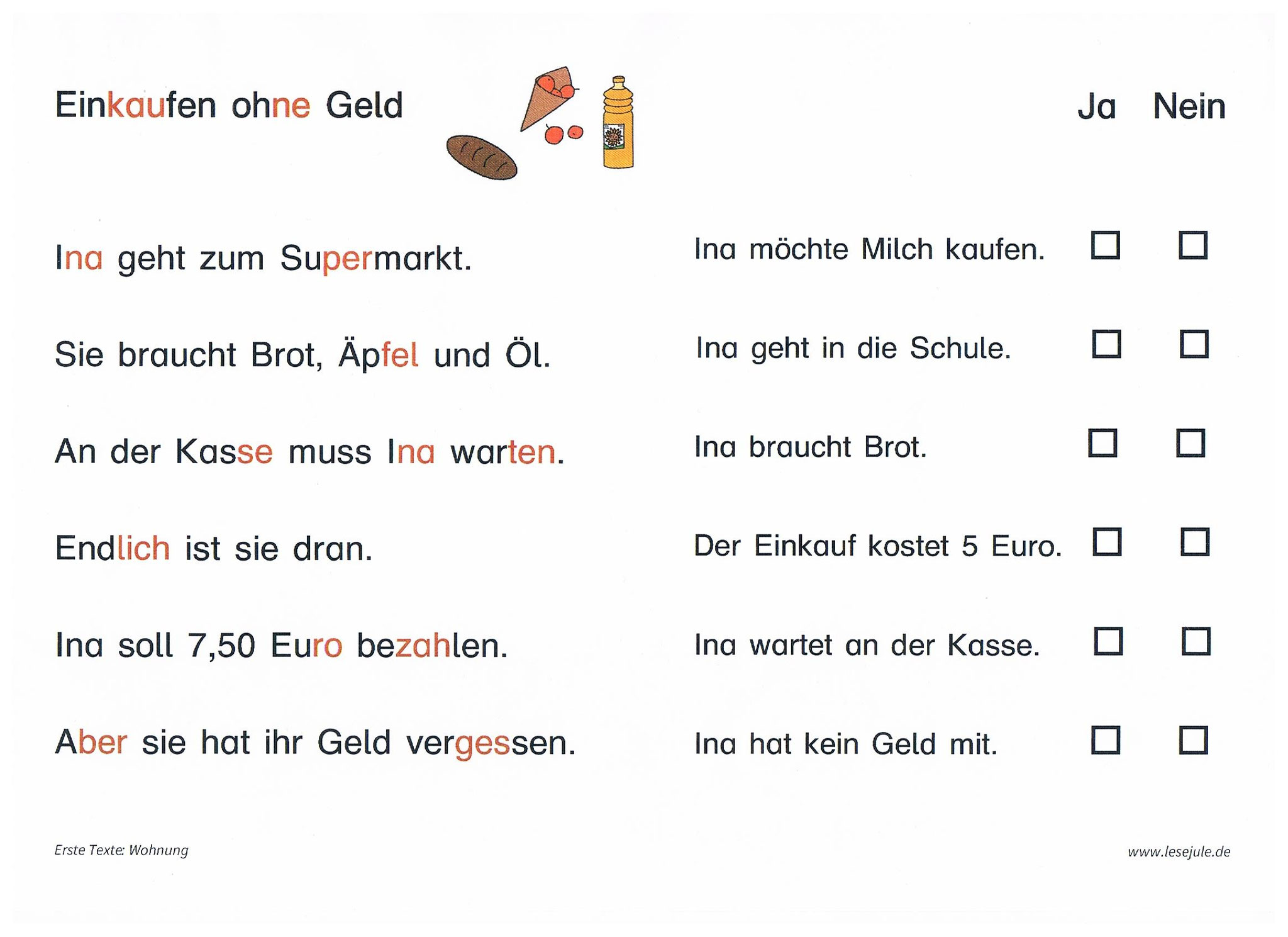 Einkaufen ohne Geld