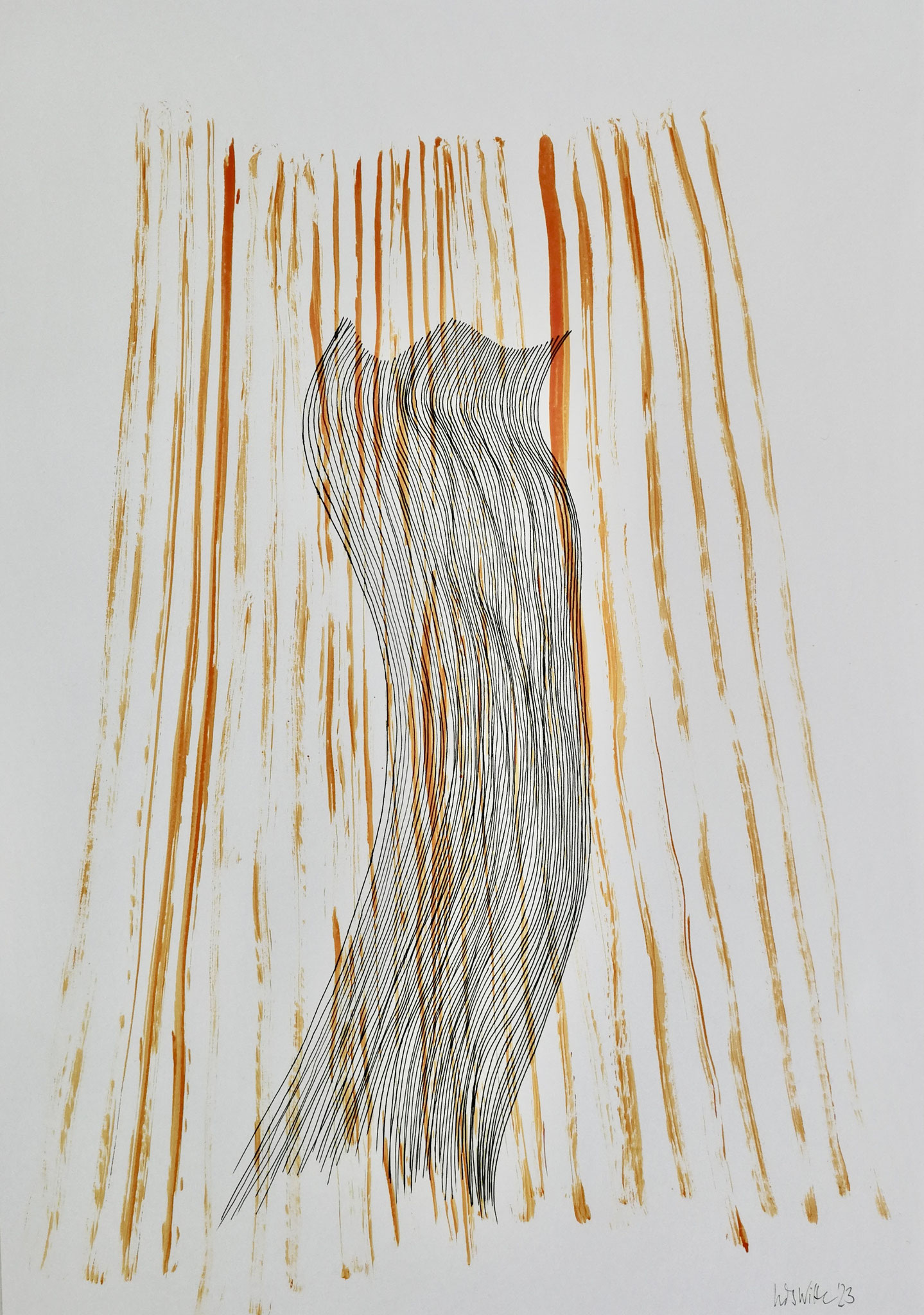Leuchten, 21x29,5cm, Federzeichnung Tusche, 2023