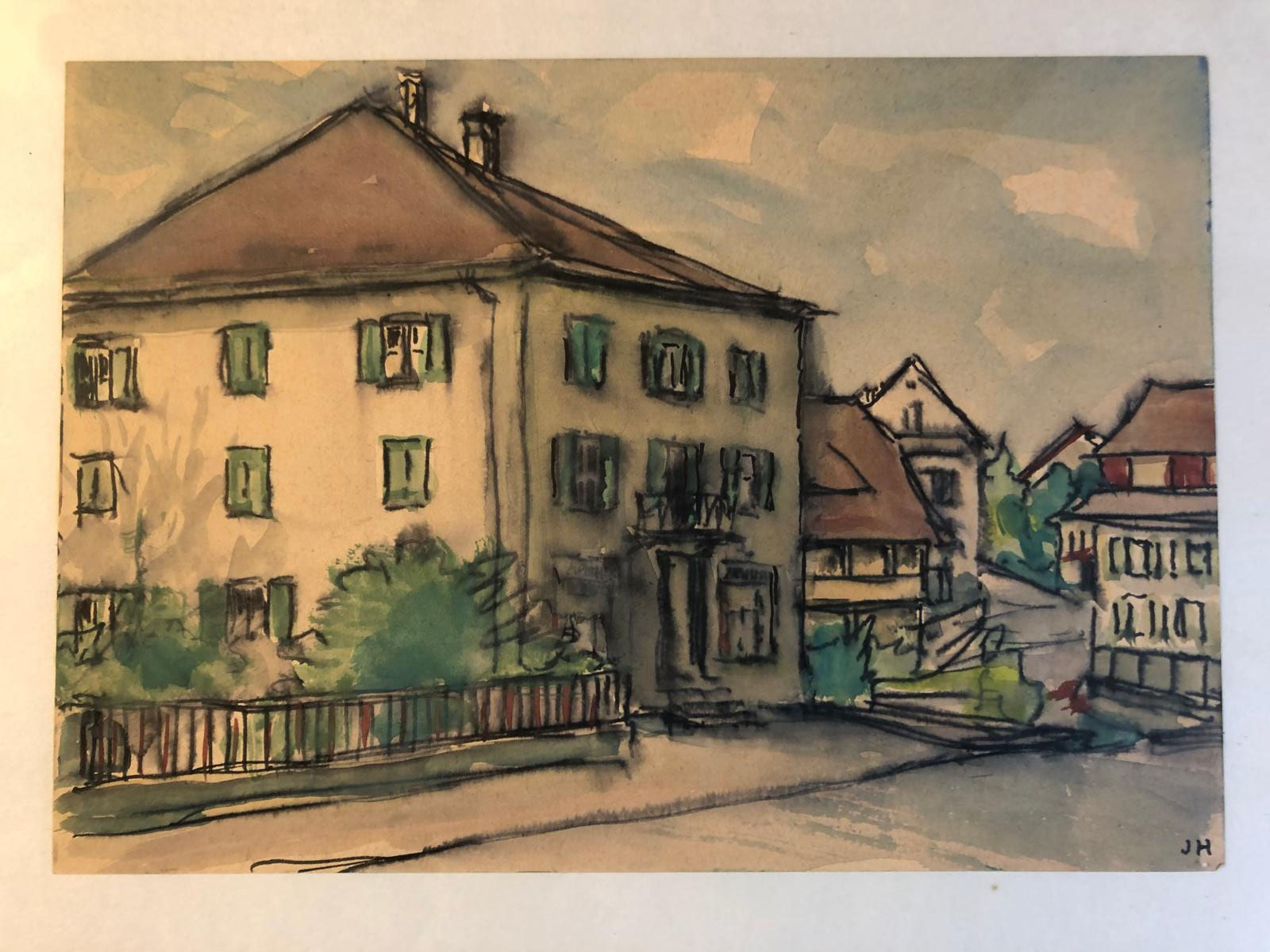 Aquarellmalerei von Josef Häfeli (1908-1989)