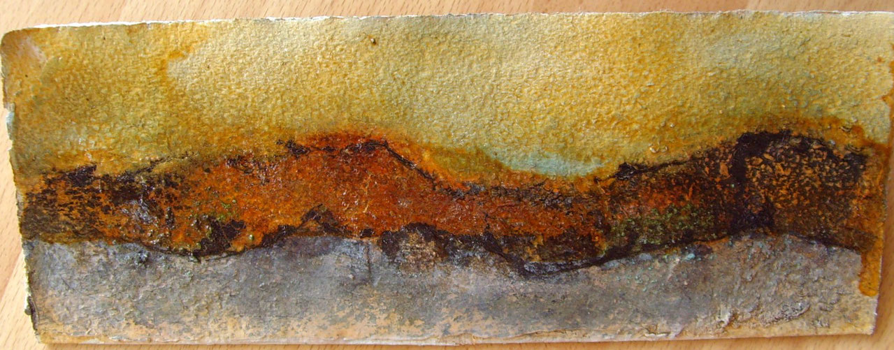 27cm x 10,5 cm, Klappkarte, Materialmix