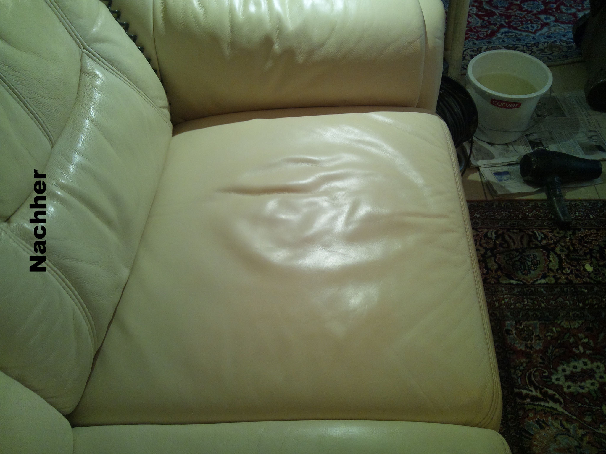 Leder Couch Nacher  - Lederfärbung Sofa
