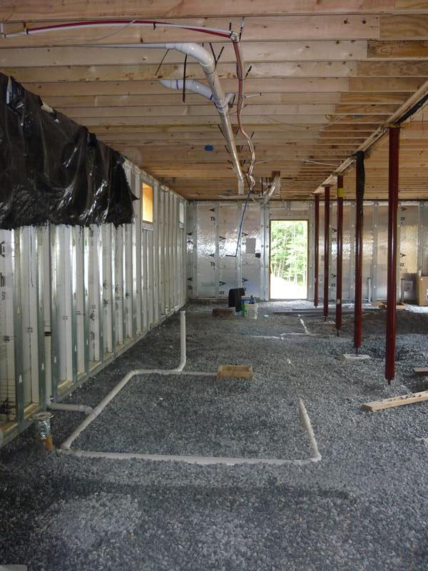 preparations for the basement finishing
