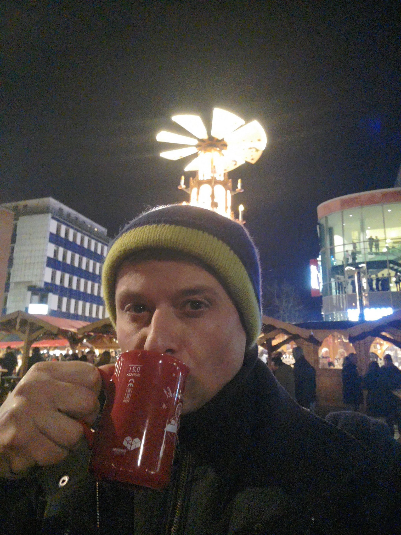 Belohnungsglühwein nach zwei aufregenden Signiertagen.