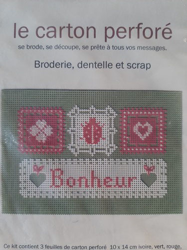 Semi kit  : carton perforé & outil de coupe - Bonheur