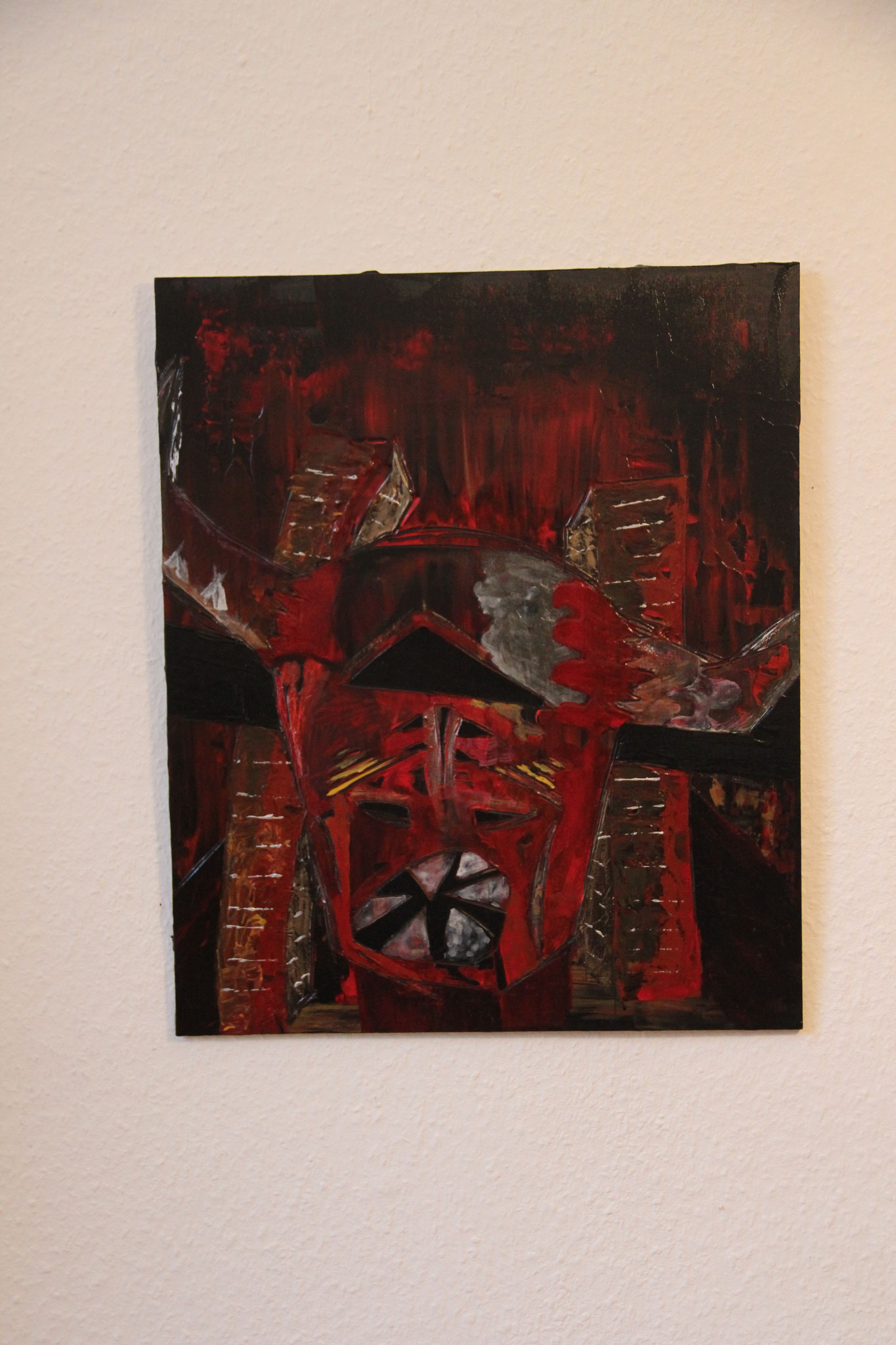 Der rote Stier schreit (50x60) - 16.6.2019