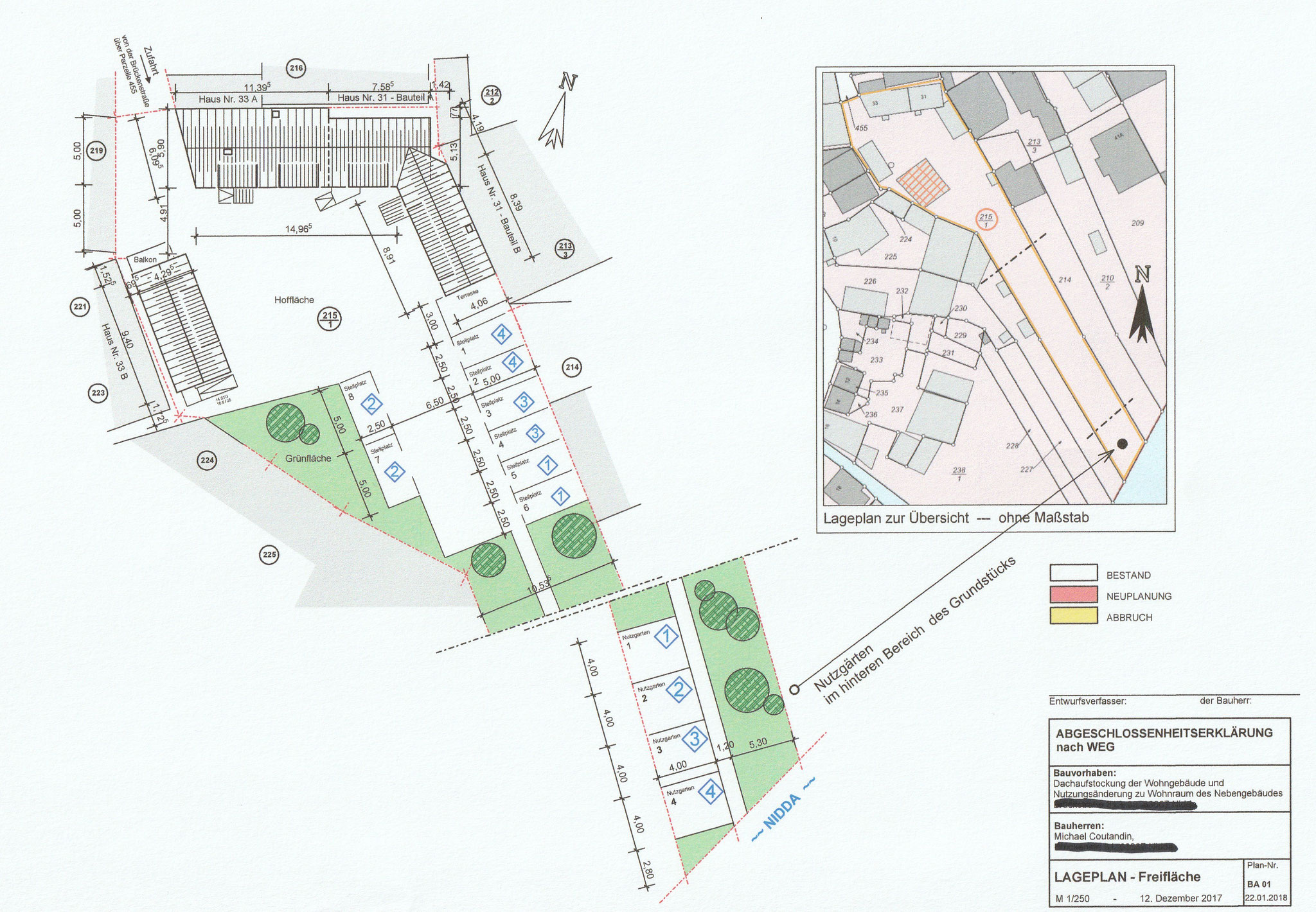 Flächenplan Stellplätze