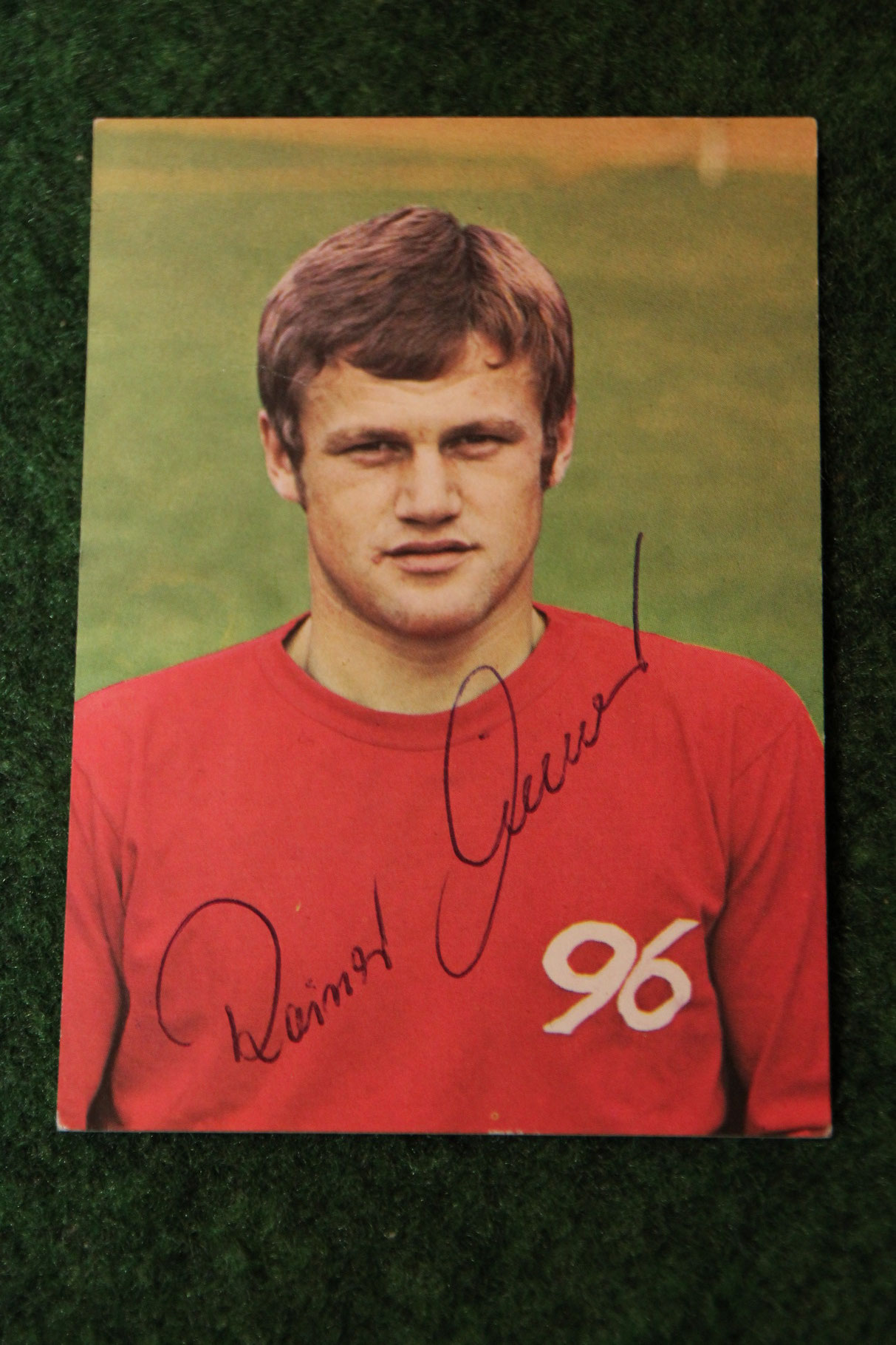 Original Autogramm von Rainer Stiller auf einer Bergmann Sammelkarte aus dem Jahr 1969/70.