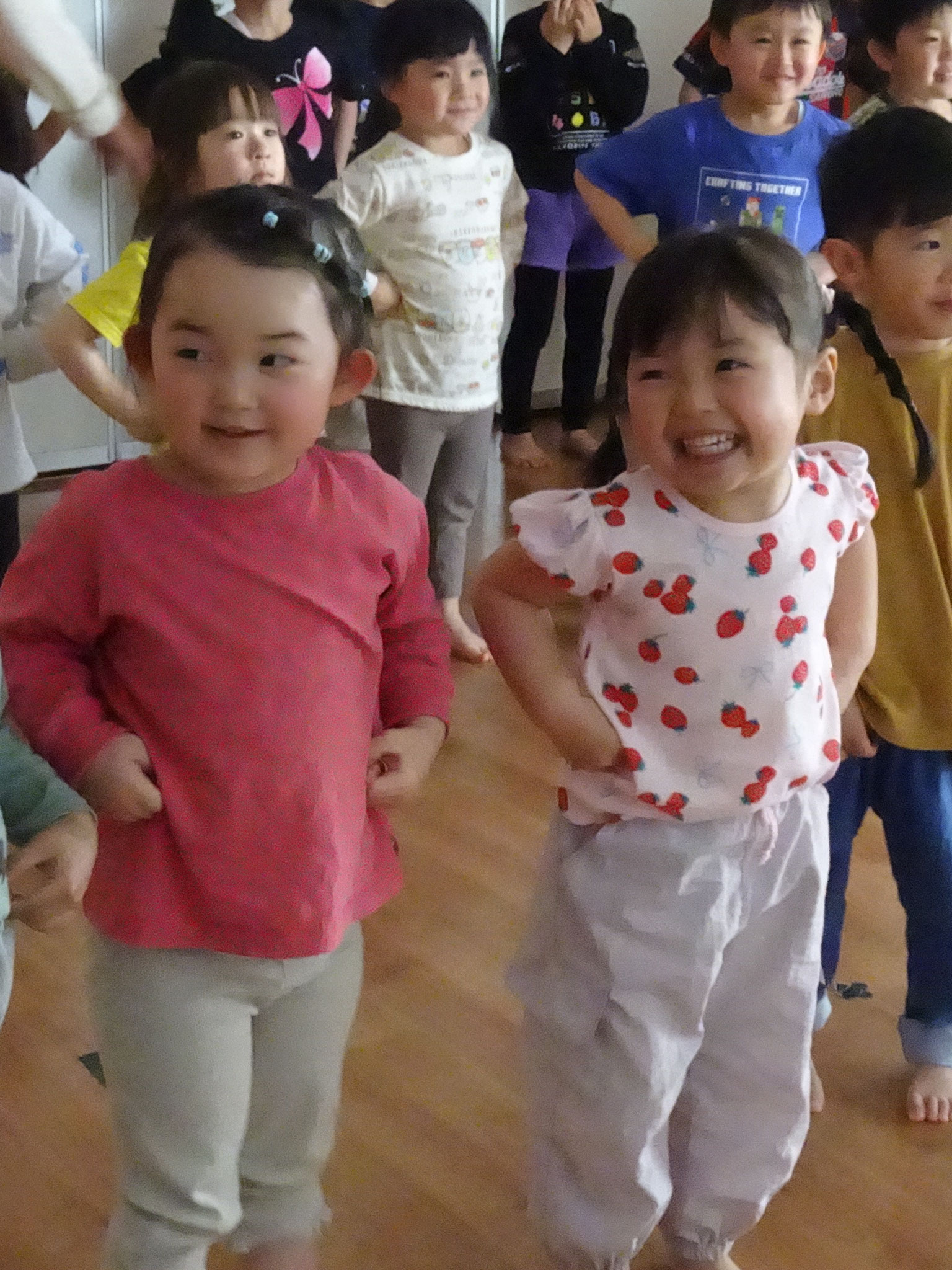 「いかのおすし」体操。
