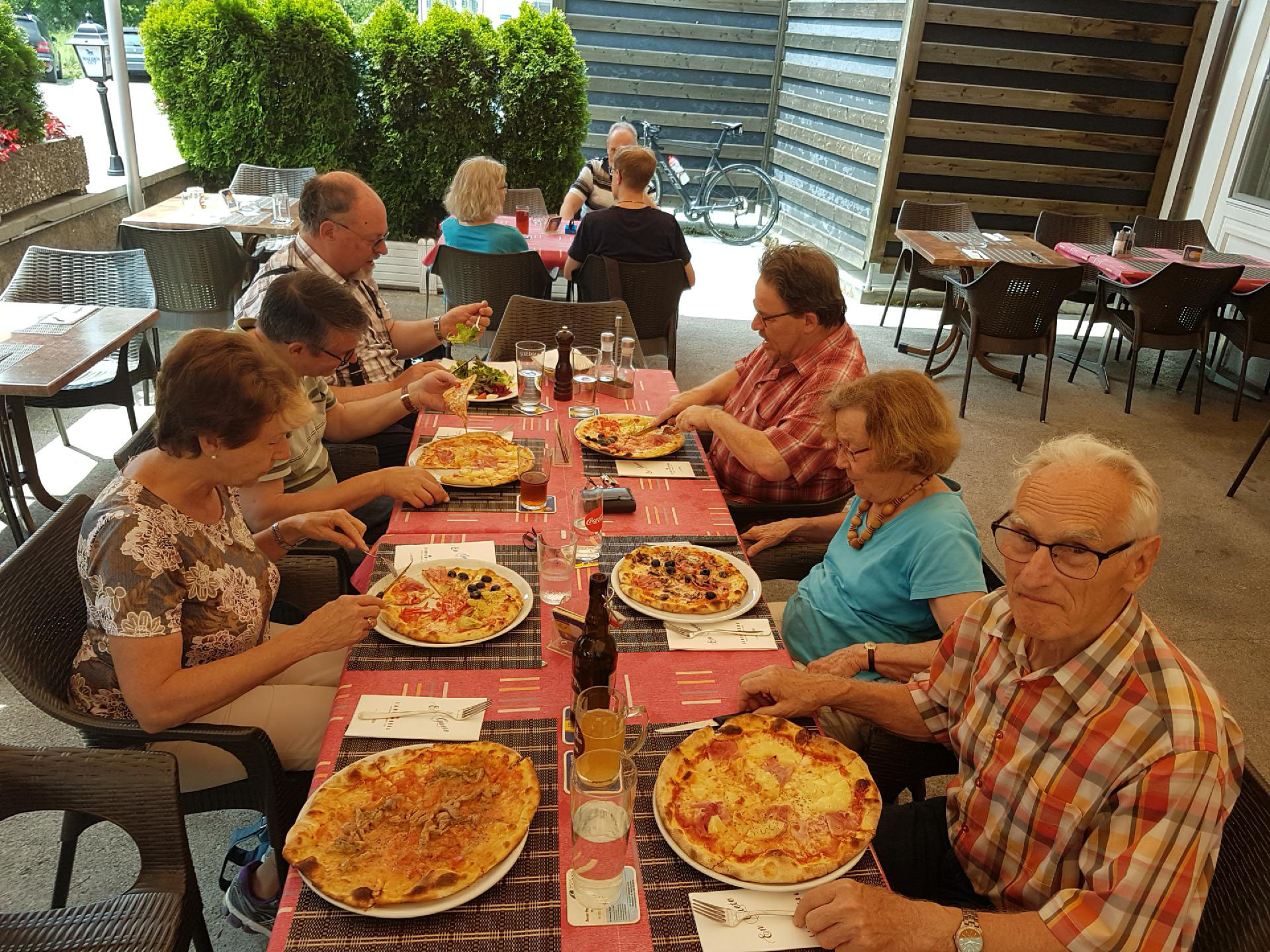 Ein Teil der Gruppe hatte anschliessend noch Lust auf eine feine Pizza