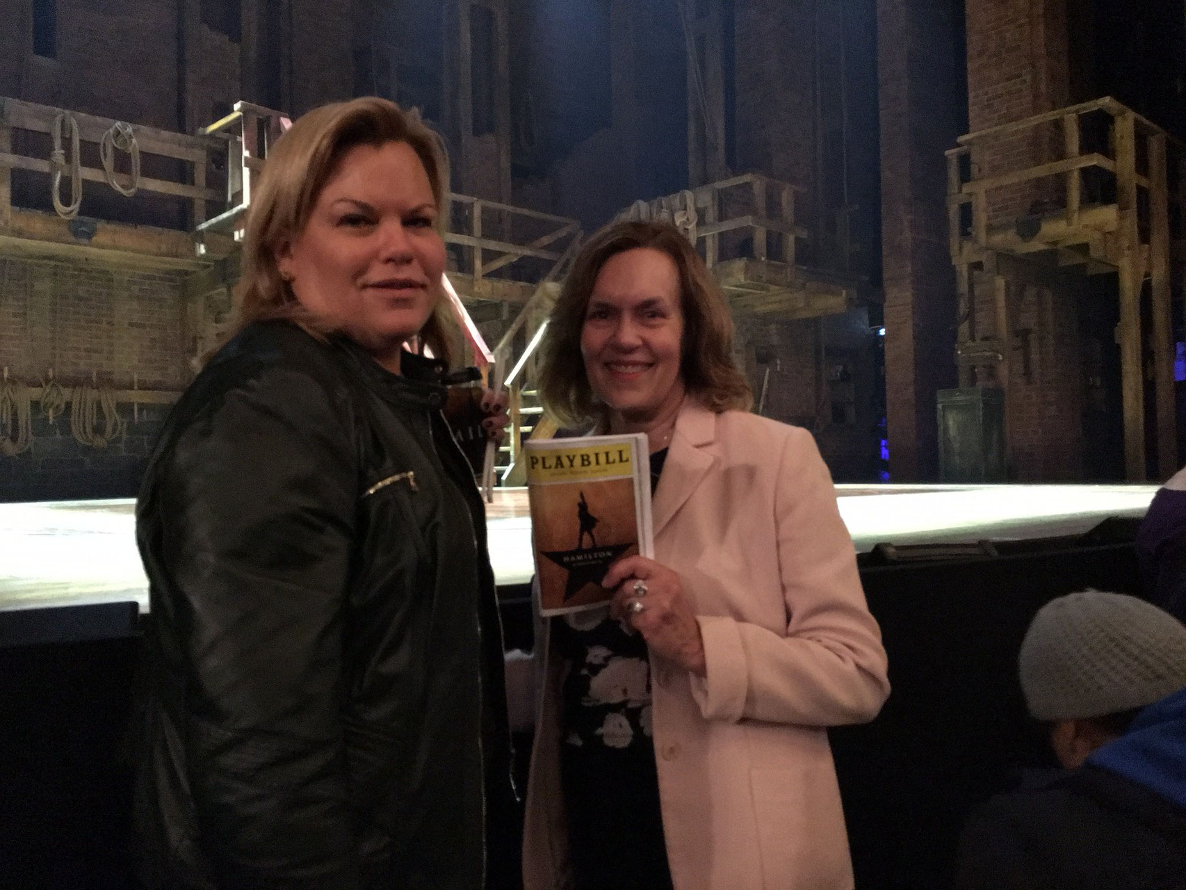 At the play Hamilton Feb 9, 2016 Celeste and Lorraine..A fantastic play