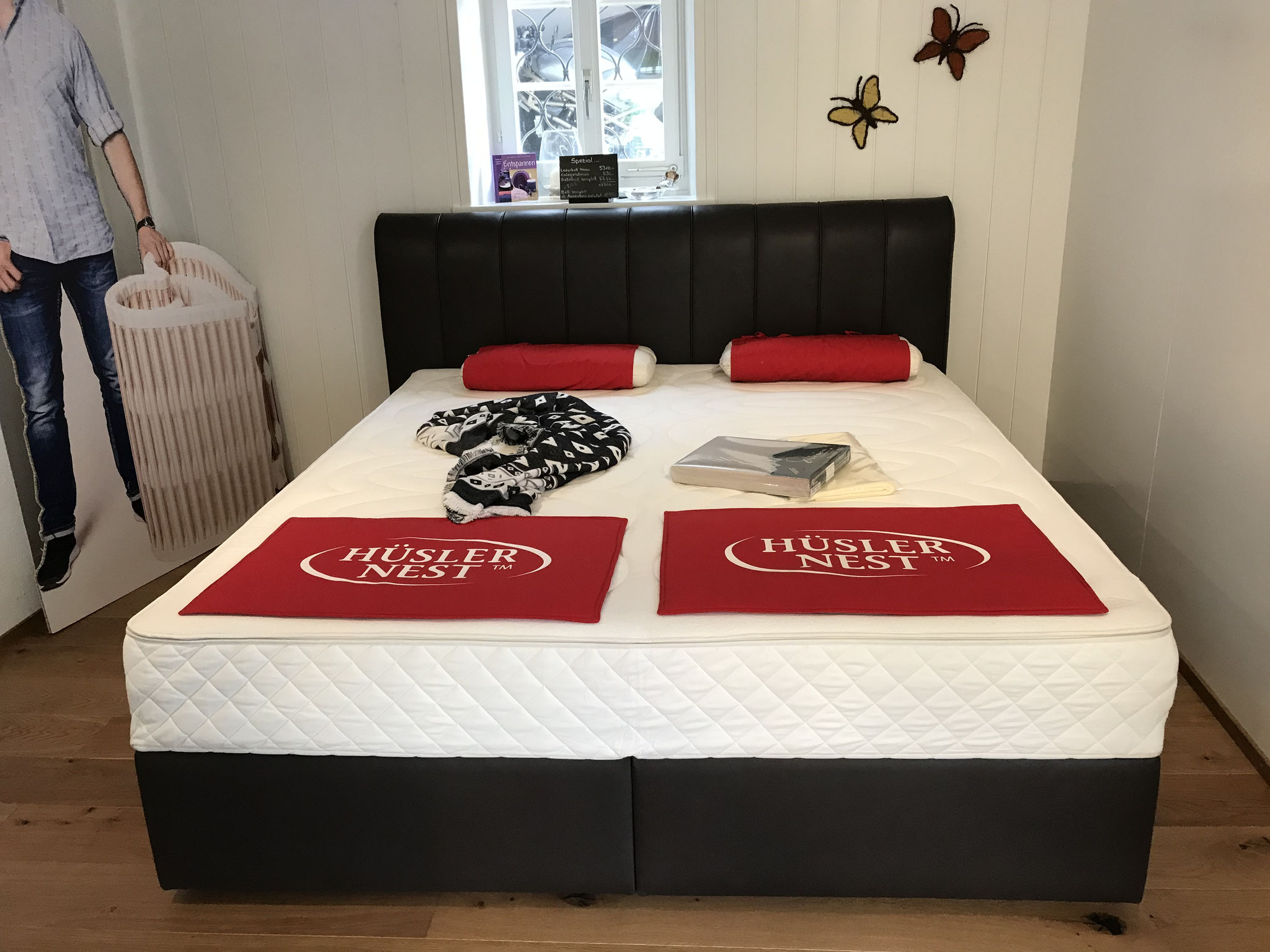 Polsterbett Leder Mocca