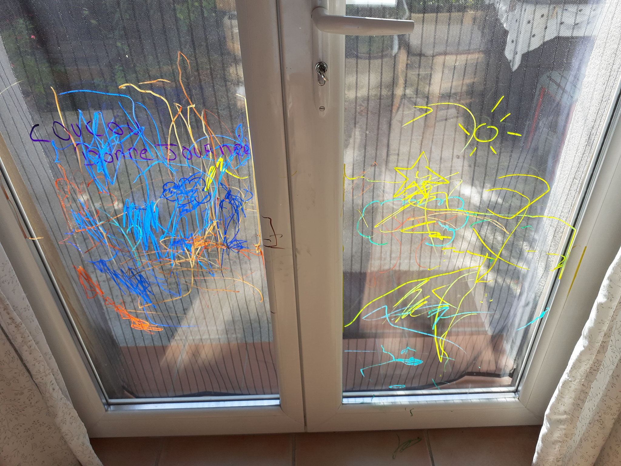 dessins sur les vitres 