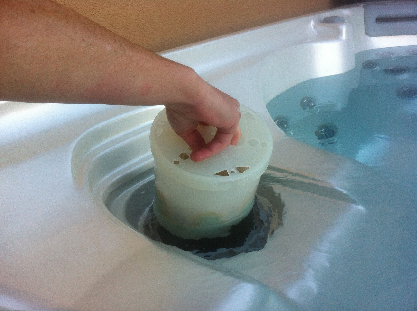 pool reinigen Sichtschutz pool