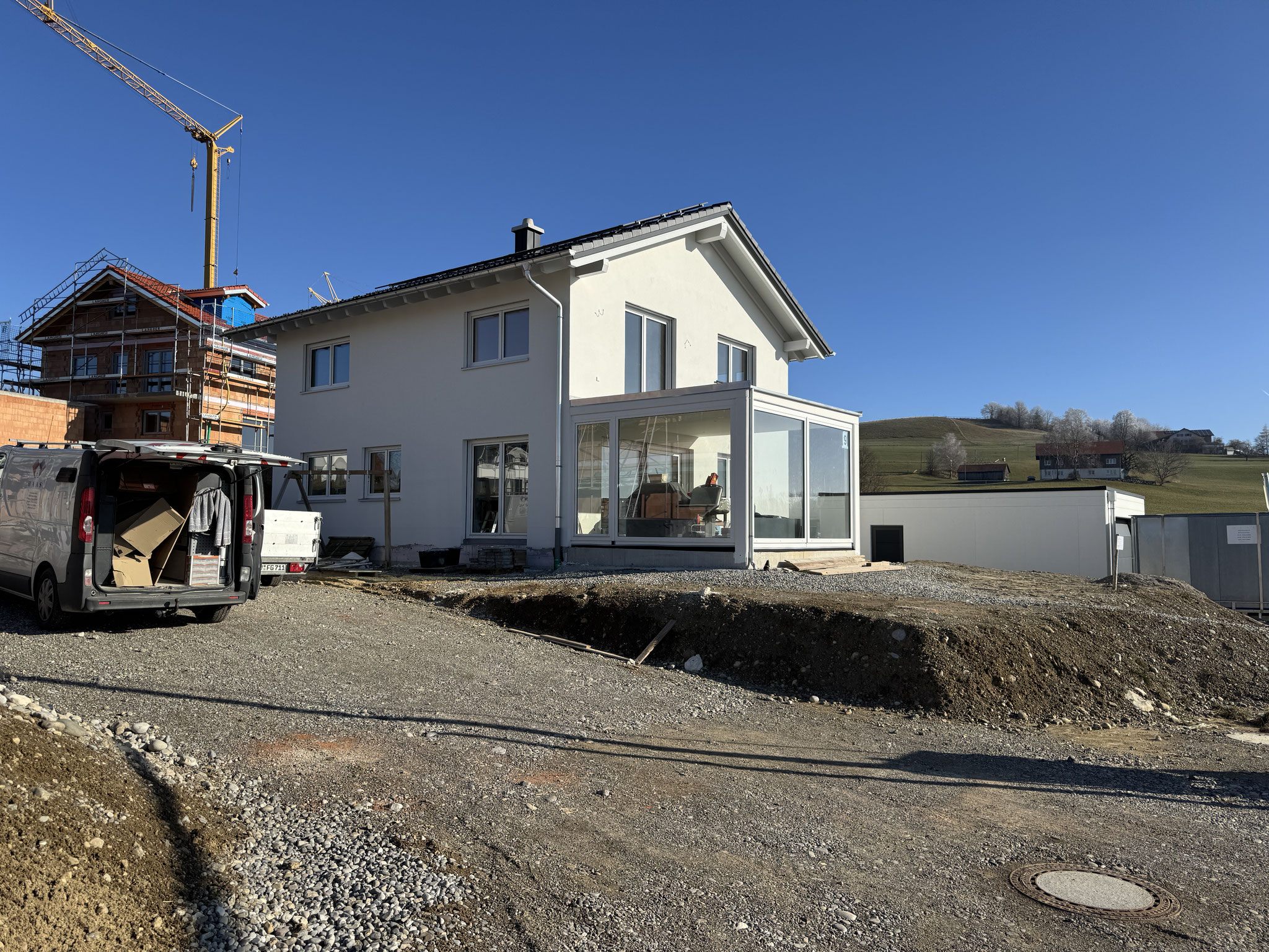 BV: Börwang schlüsselfertiges EFH ohne Keller mit Doppelgarage 