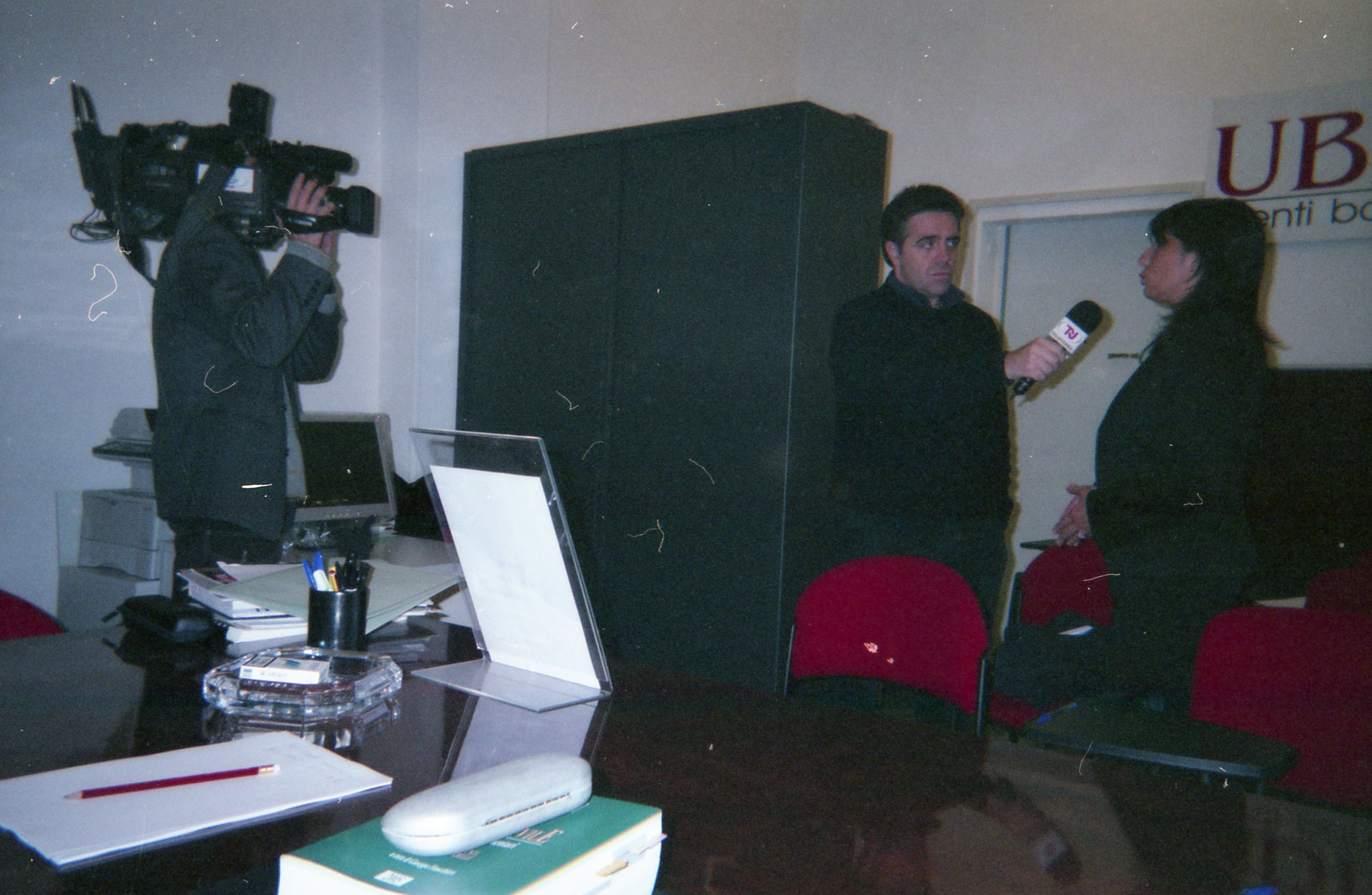 Beppe Stallone, giornalista di Telenorba, presso la sede dell'UBF