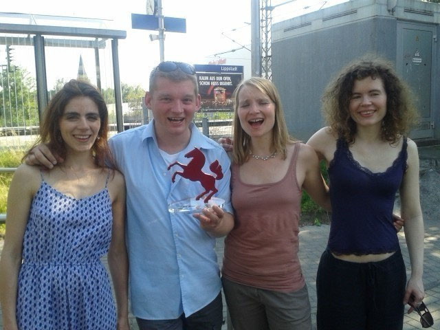 Das sind ADD ONE 2014 mit dem gewonnenen Preis beim WESTFALEN SLAM.