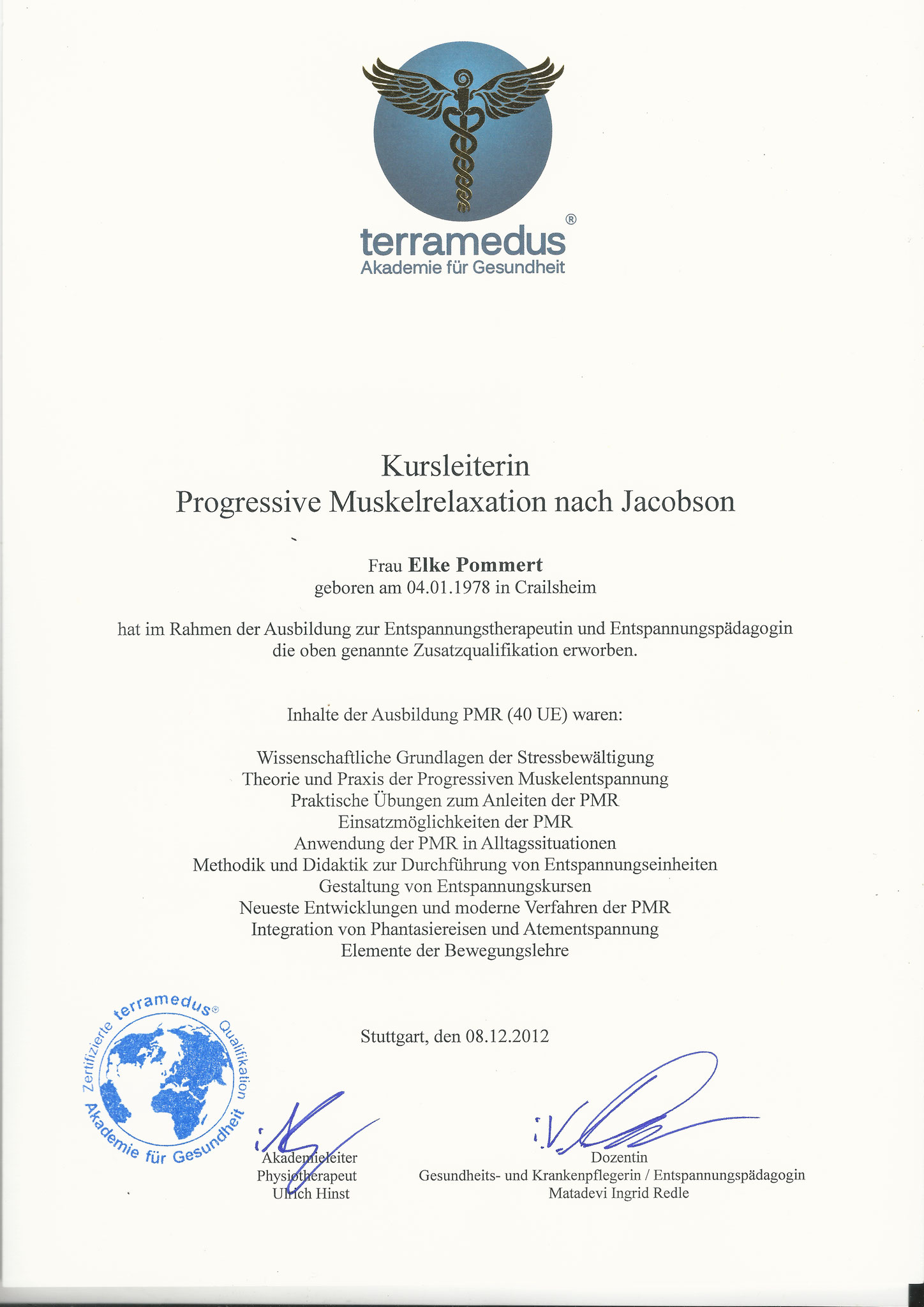 Kursleitung PMR