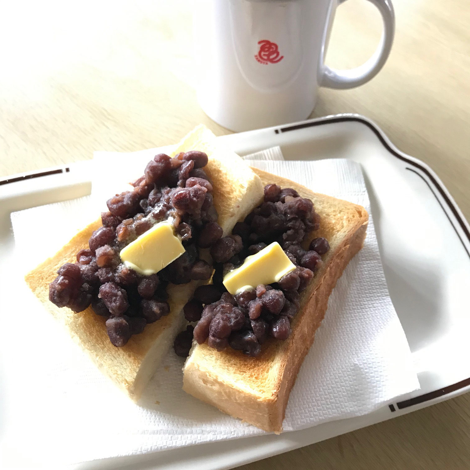あんこバタートースト