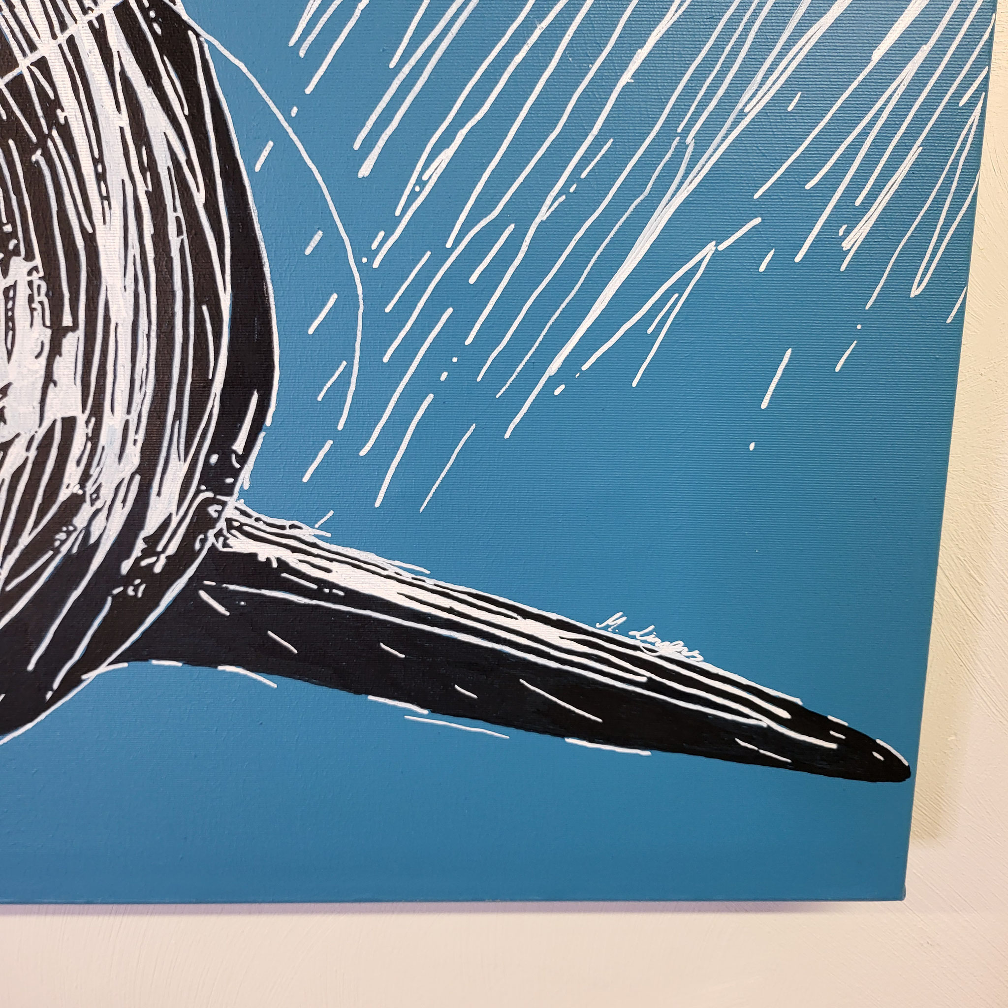 Nahaufnahme - Kunstwerk THALASSOPHOBIA - Künstler Martin Lingens - WILD SKETCHES Serie