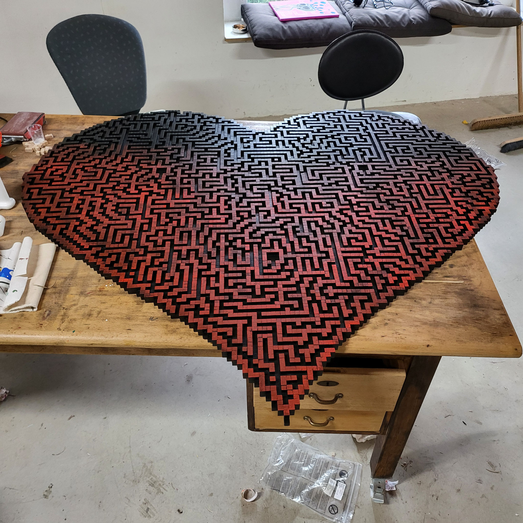 Entstehung von  Kunstwerk "POSSIBILITIES" von Martin Lingens