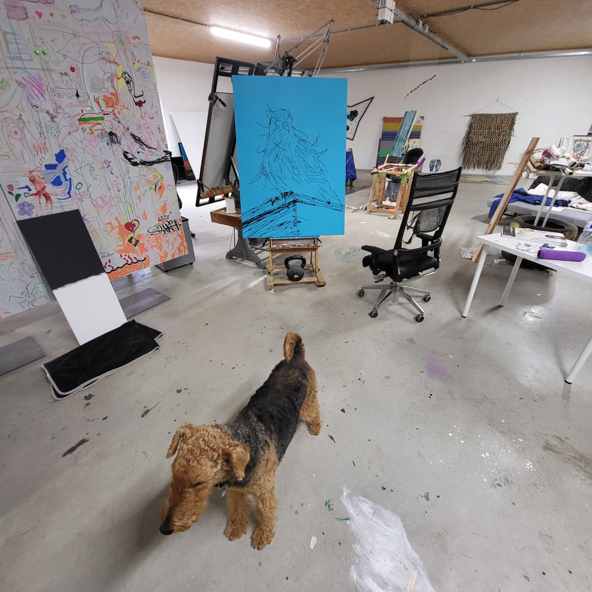 Entstehung von "NOT THE HERO YOU WANTED", Künstler Martin Lingens, WILD SKETCHES Serie, Taube
