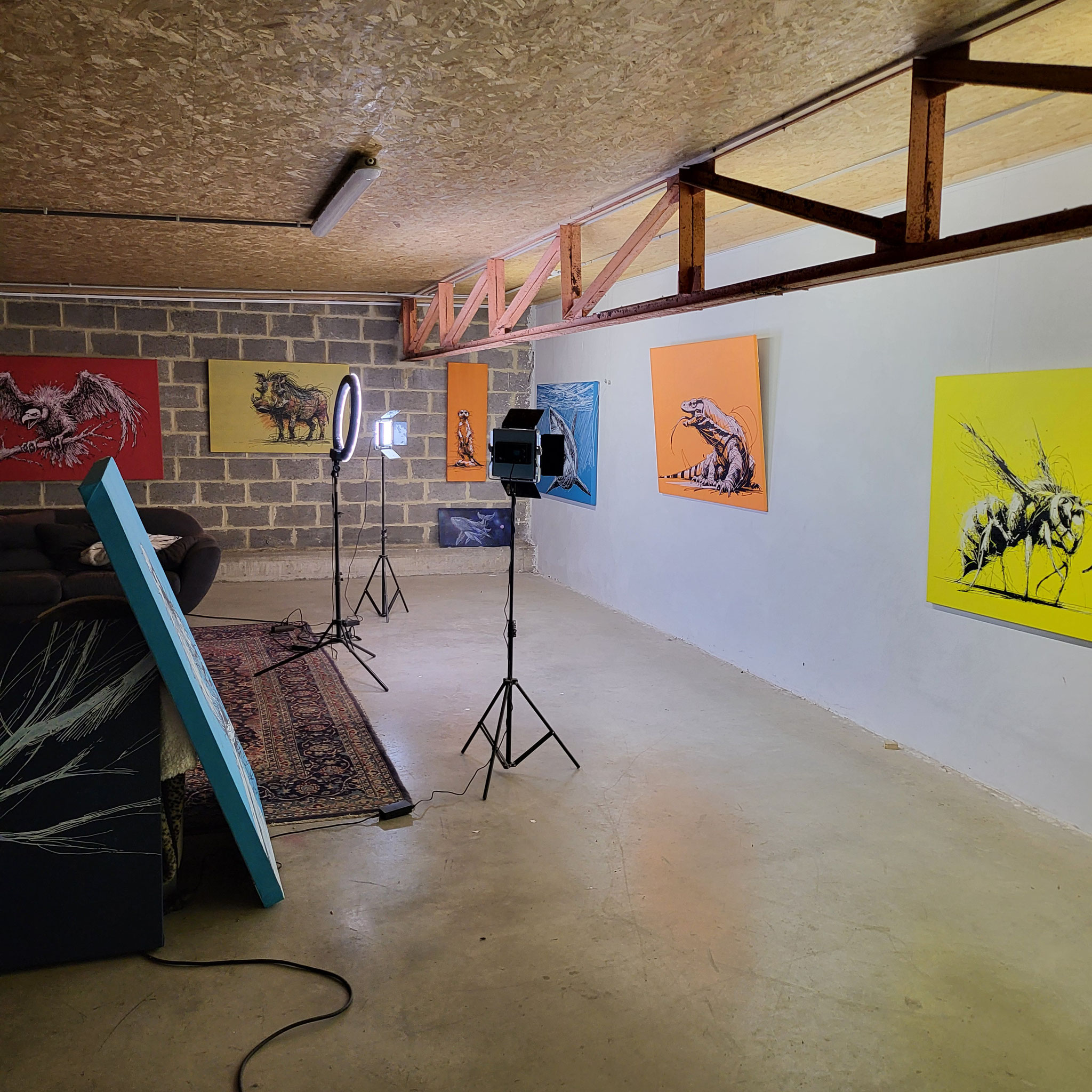 Fotoaufnahmen von LAST DRAGON, Künstler Martin Lingens, WILD SKETCHES Serie, Komodowaran