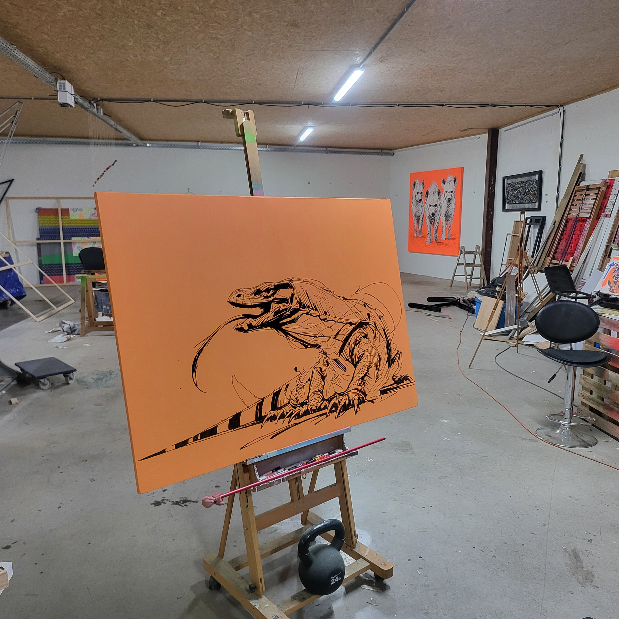 Entstehung LAST DRAGON, Künstler Martin Lingens, WILD SKETCHES Serie, Komodowaran