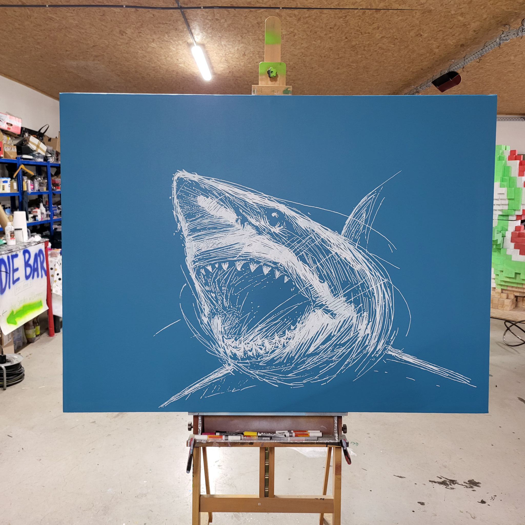 Entstehung - Kunstwerk THALASSOPHOBIA - Künstler Martin Lingens - WILD SKETCHES Serie