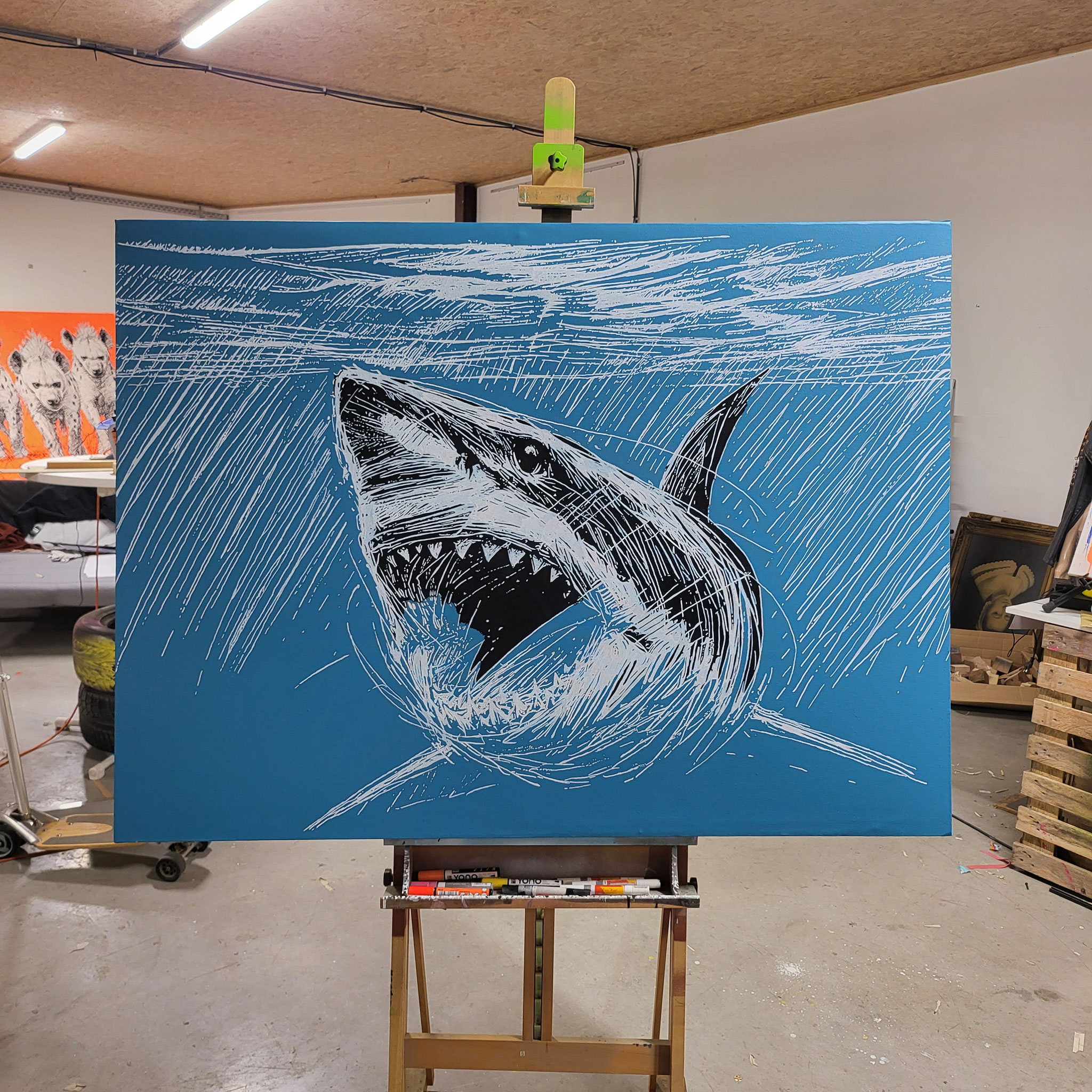 Entstehung - Kunstwerk THALASSOPHOBIA - Künstler Martin Lingens - WILD SKETCHES Serie