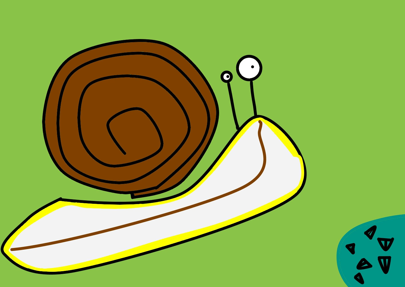 Snail (かたつむり) / Creation date: February 2023 / Age 6