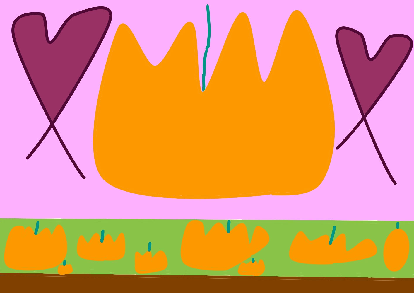 Japanese pumpkin (かぼちゃ) / Creation date: April 2023 / Age 6