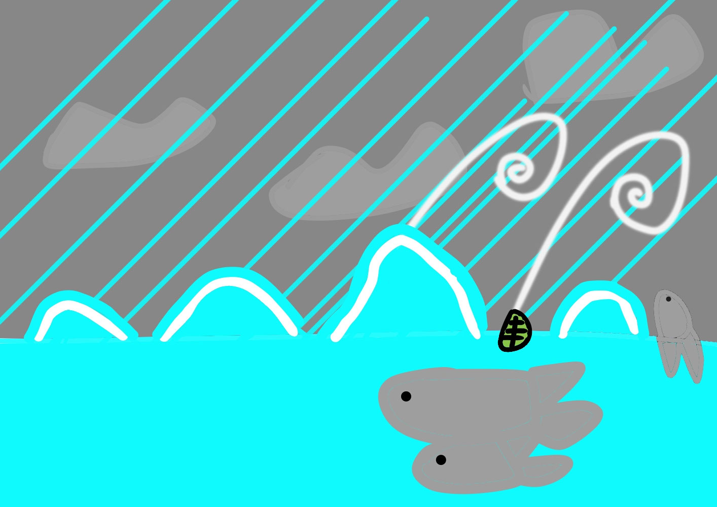 Storm (あらし) / Creation date: February 2023 / Age 6