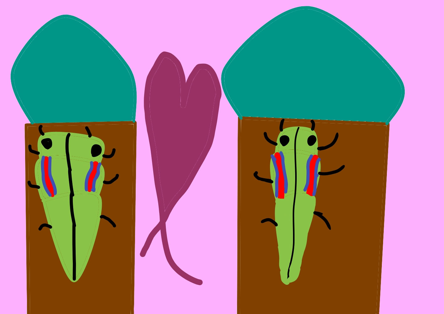 Jewel beetle (タマムシ) / Creation date: April 2023 / Age 6